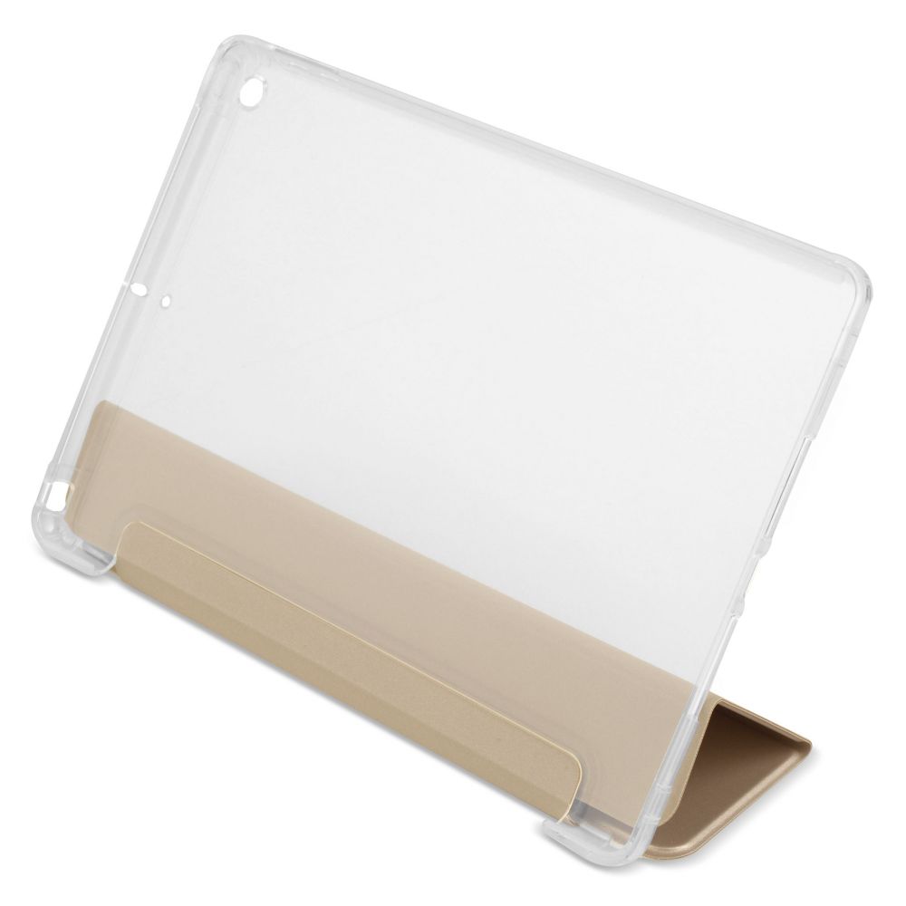Husă magnetică cu spate transparent și colțuri întărite iPad 7 / 8 10.2 inch, Auriu