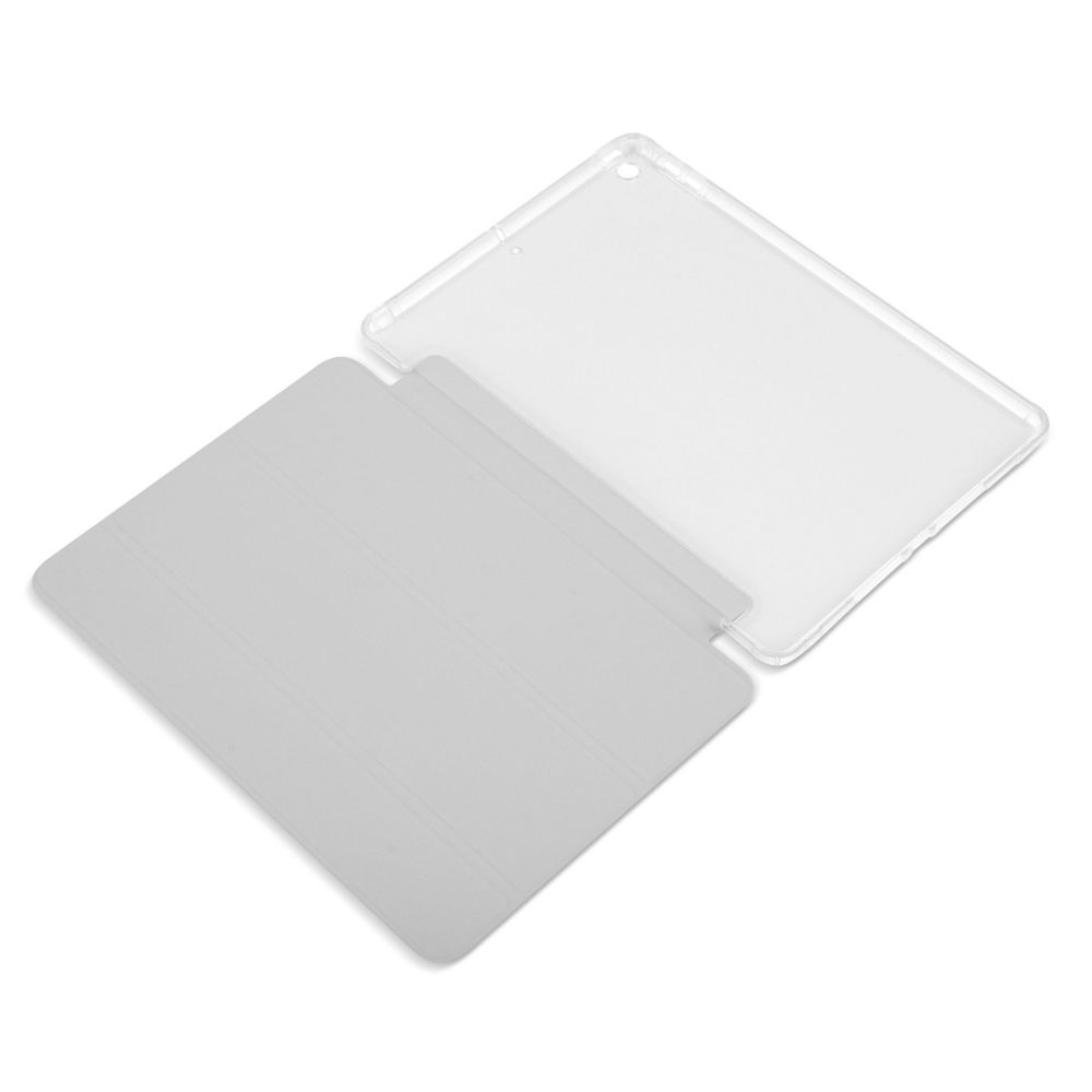 Husă magnetică cu spate transparent și colțuri întărite iPad 7 / 8 10.2 inch, Gri deschis
