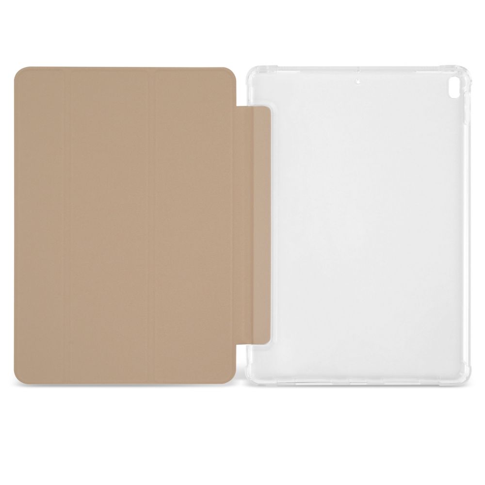 Husă magnetică cu spate transparent și colțuri întărite iPad Air 3 / iPad Pro 10.5, Auriu