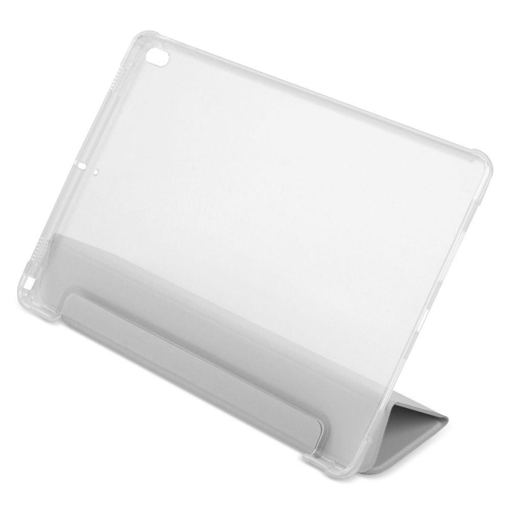 Husă magnetică cu spate transparent și colțuri întărite iPad Air 3 / iPad Pro 10.5, Gri deschis