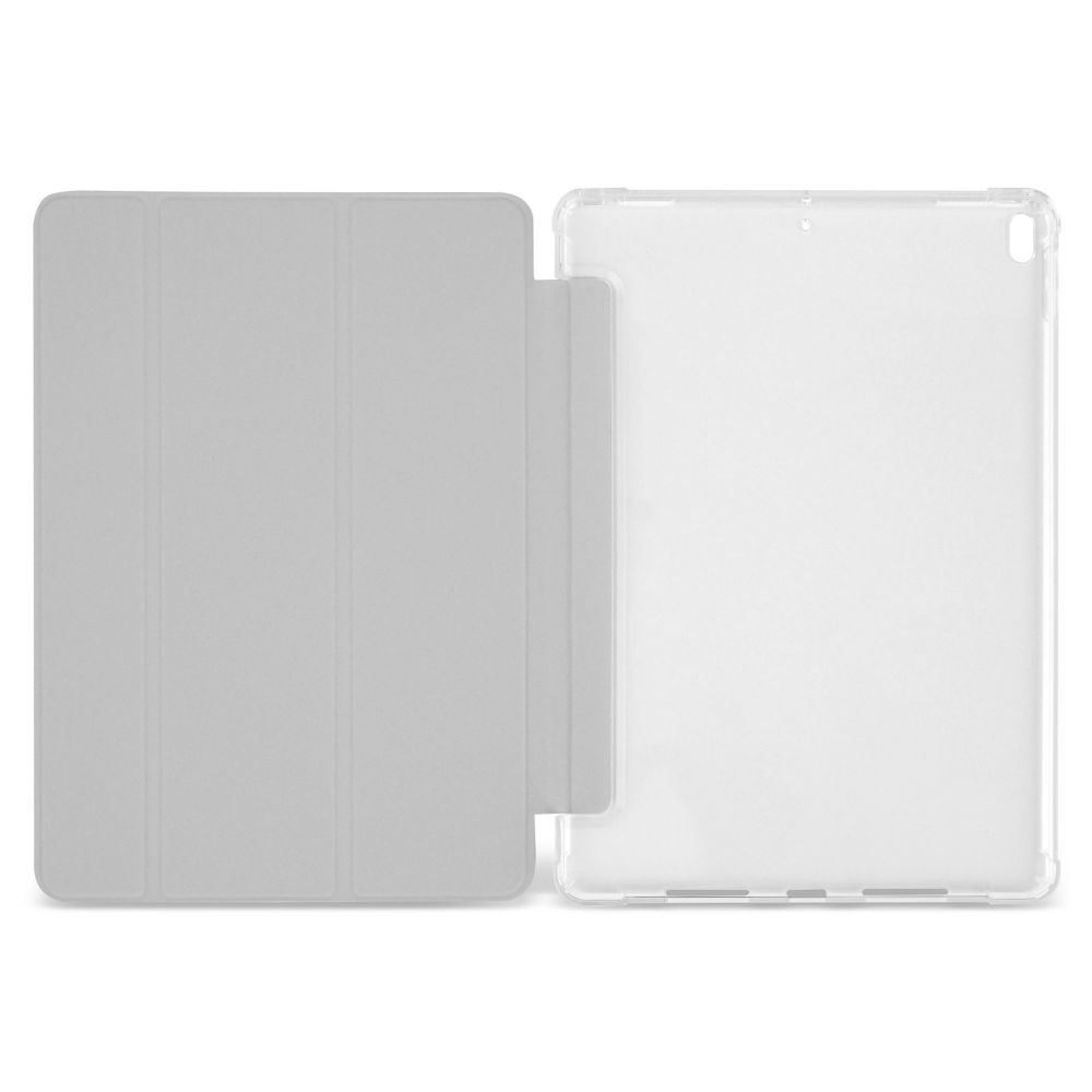 Husă magnetică cu spate transparent și colțuri întărite iPad Air 3 / iPad Pro 10.5, Gri deschis