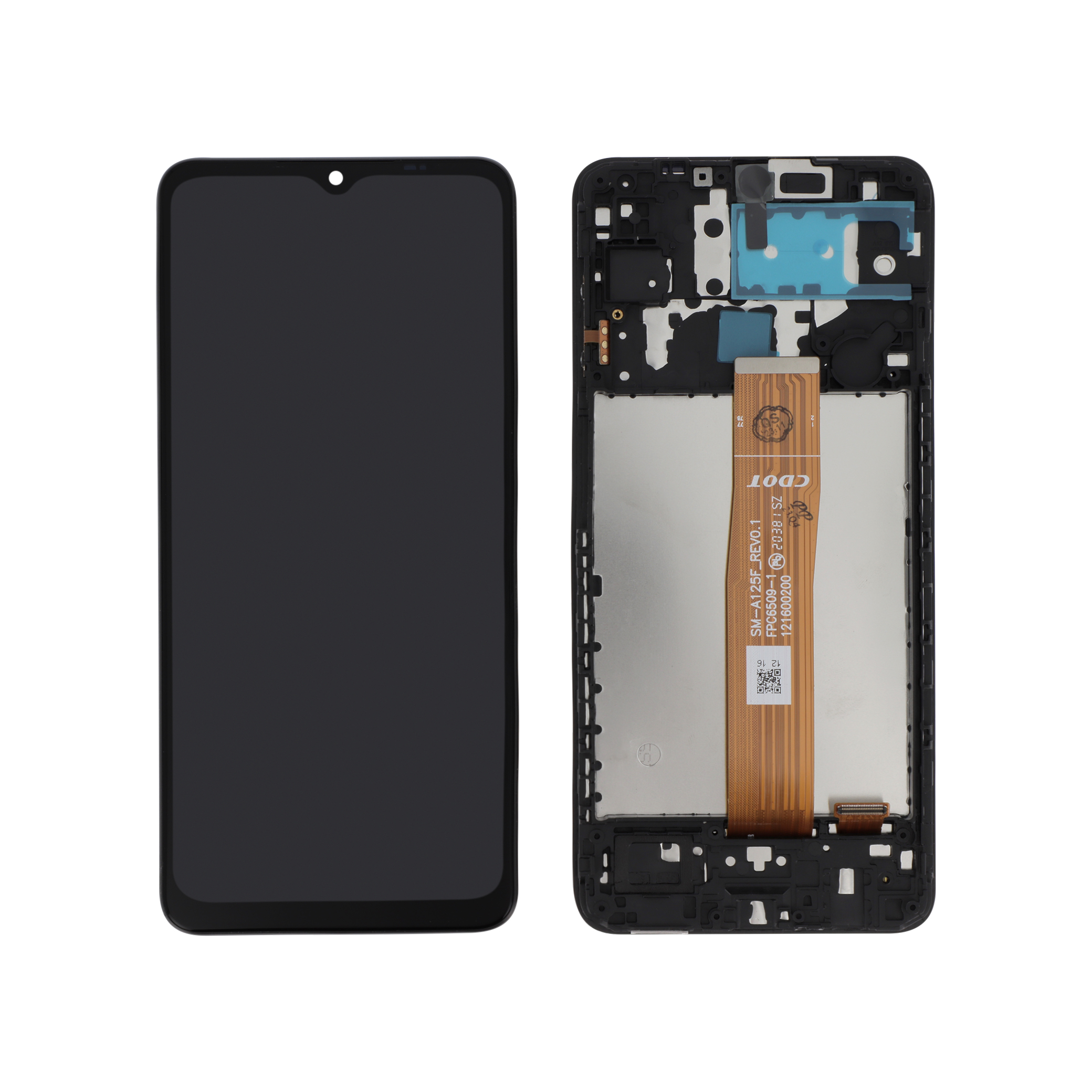 Display OLED complet cu ramă Samsung Galaxy A12 (A125F), compatibil