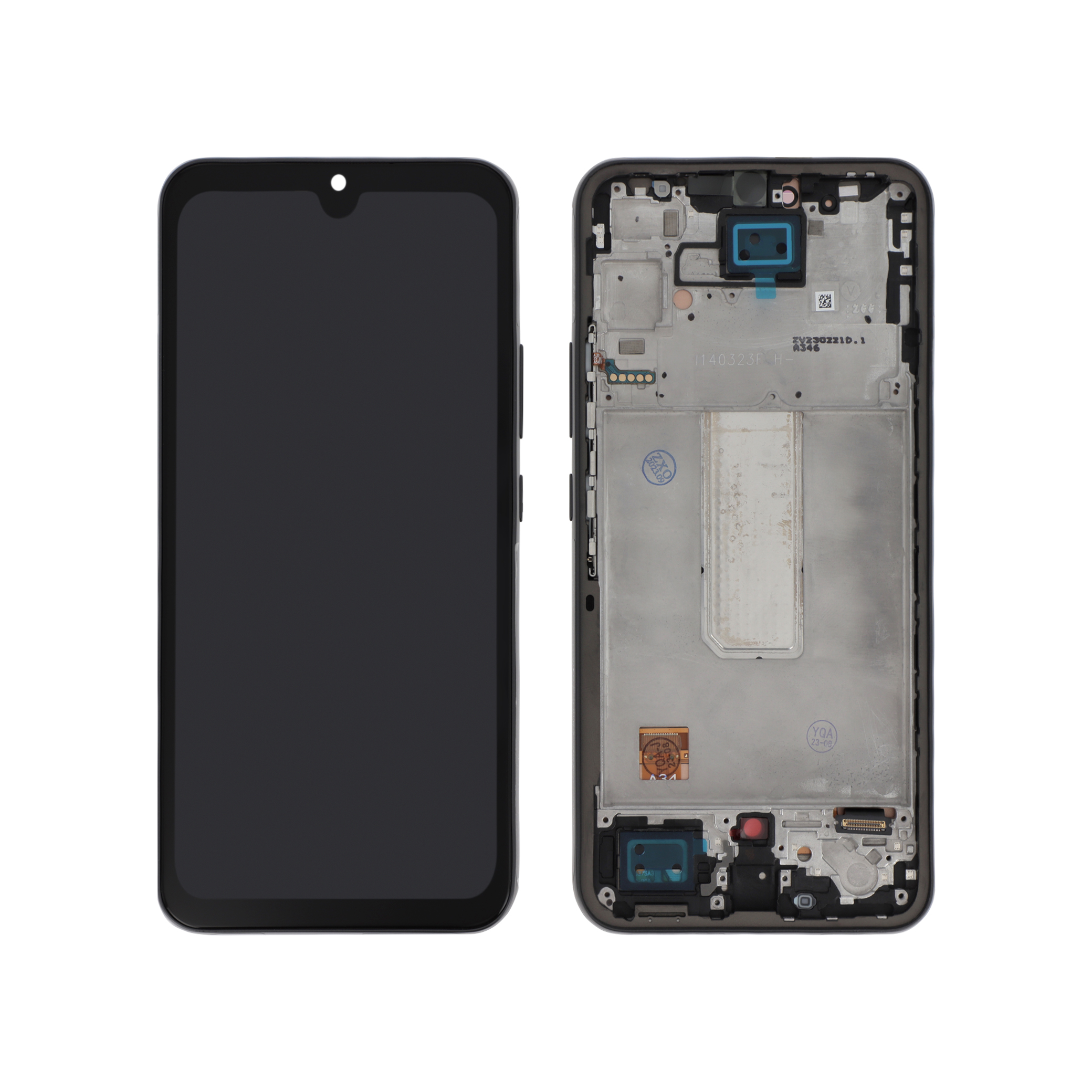 Display complet OLED cu ramă Samsung Galaxy A34 5G A346B Negru Compatibil