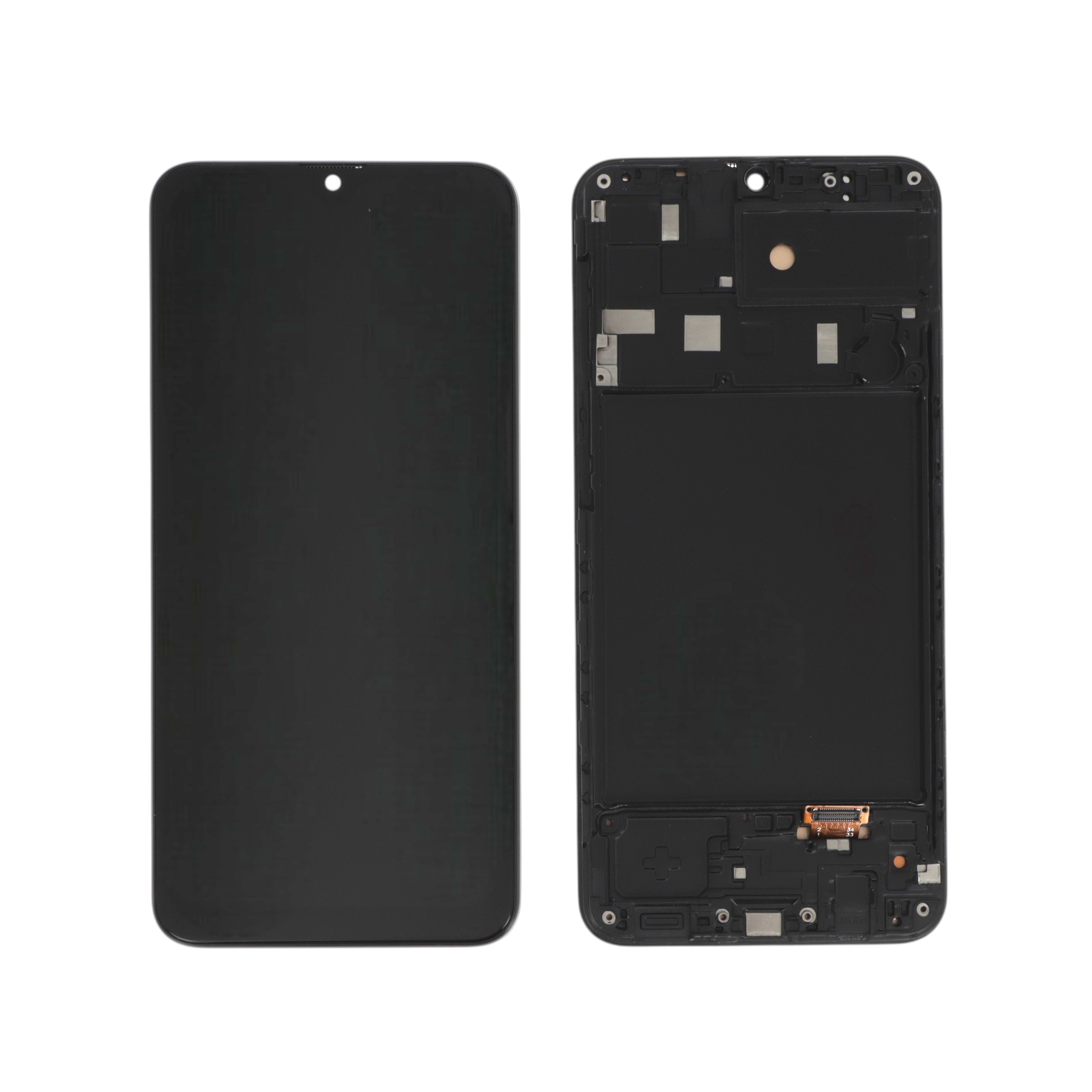 Display complet Incell cu ramă Samsung Galaxy A20 (A205F), Compatibil
