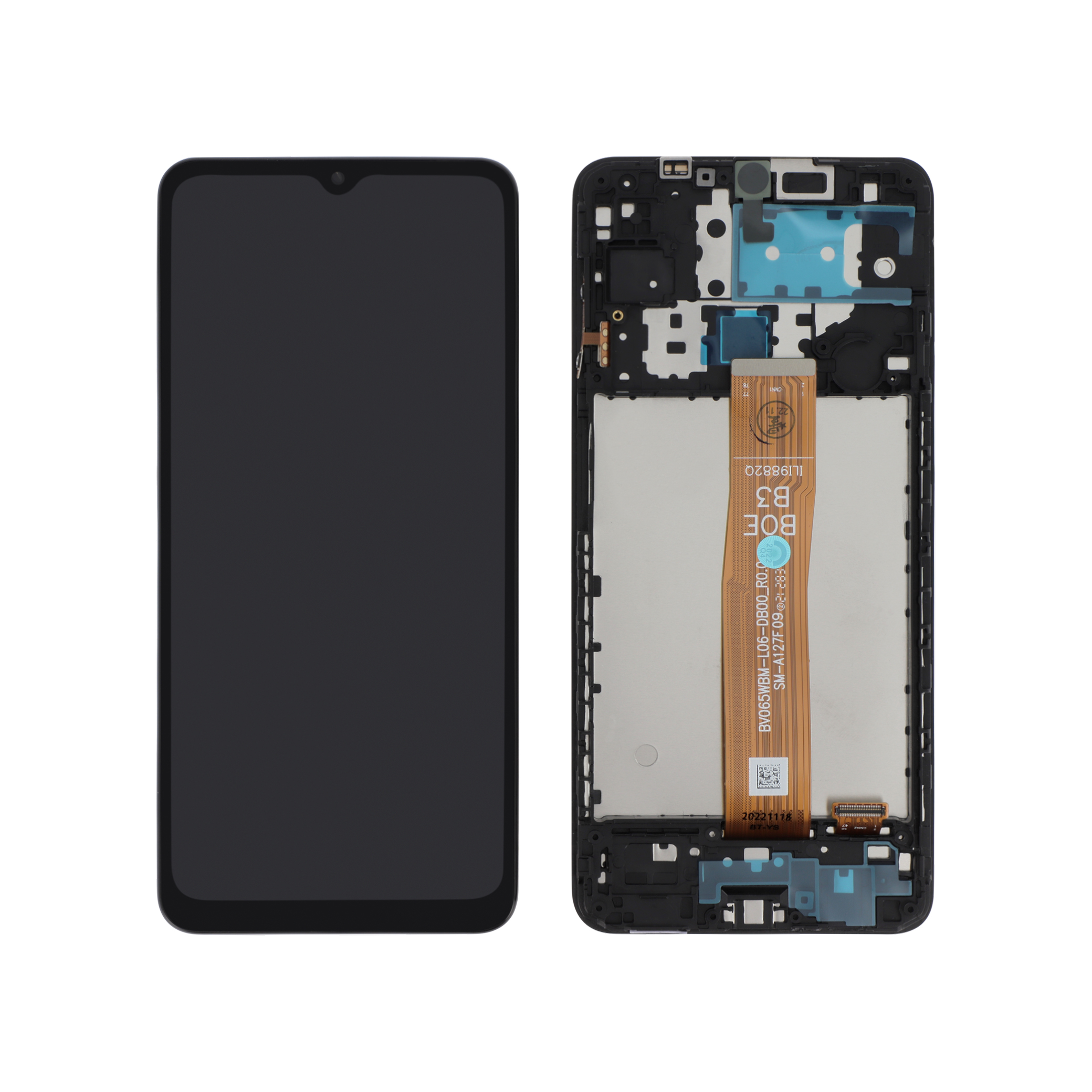 Display complet cu ramă Samsung Galaxy A12s Nacho (A127F) Compatibil