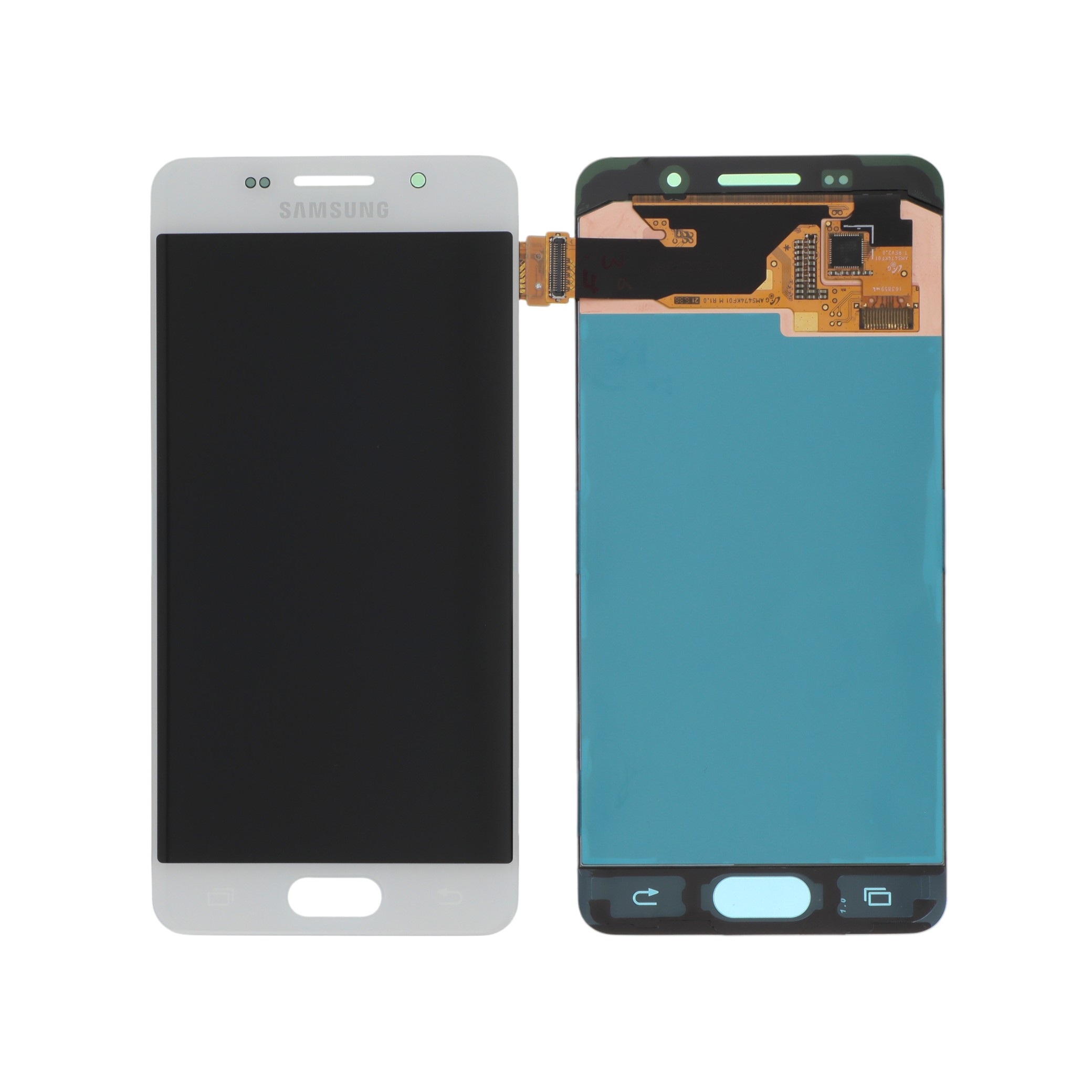 Display complet Samsung Galaxy A3 2016 (A310F) alb Service Pack cu ramă