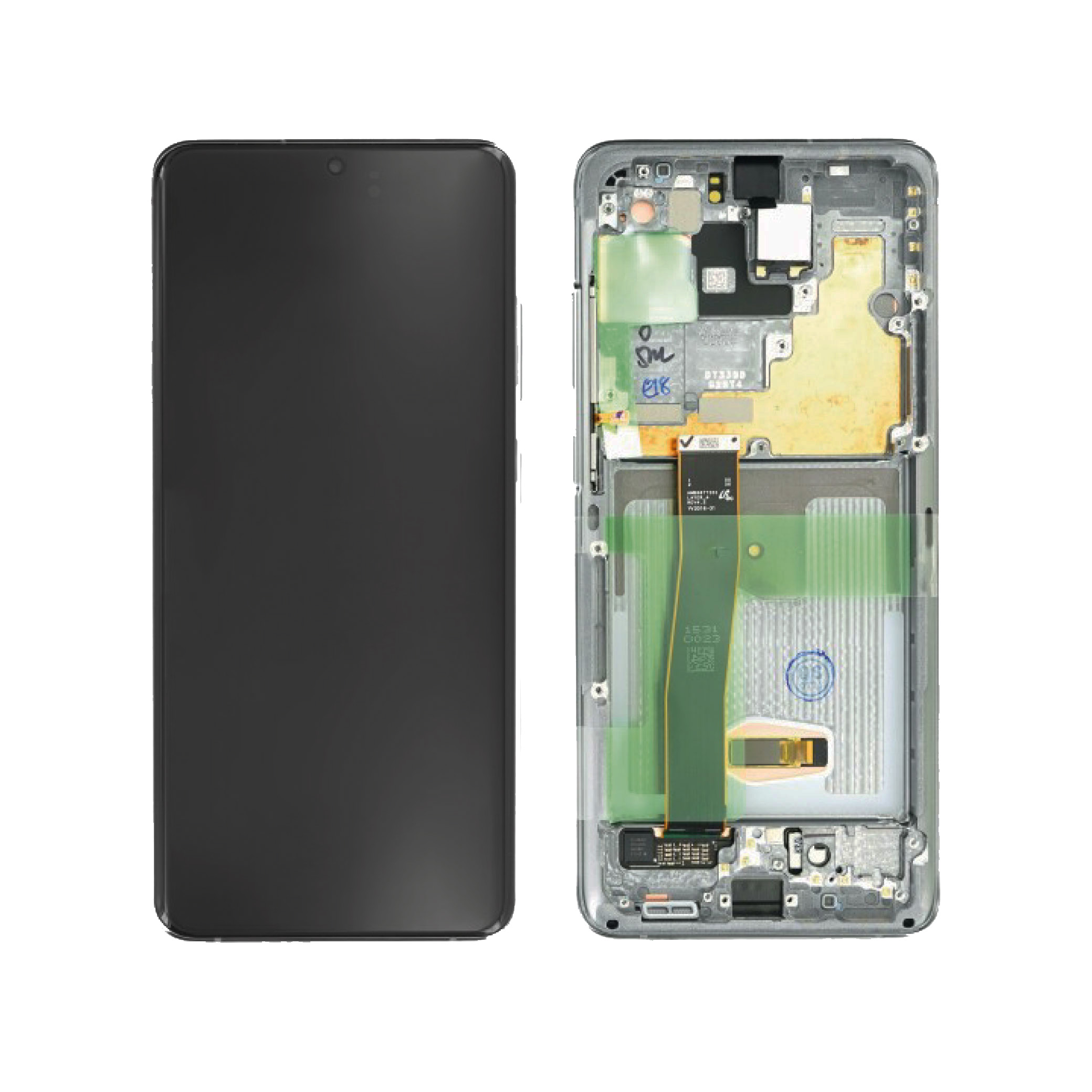 Display complet Samsung Galaxy S20 Ultra 5G G988B Gri, fara Cameră, Service Pack