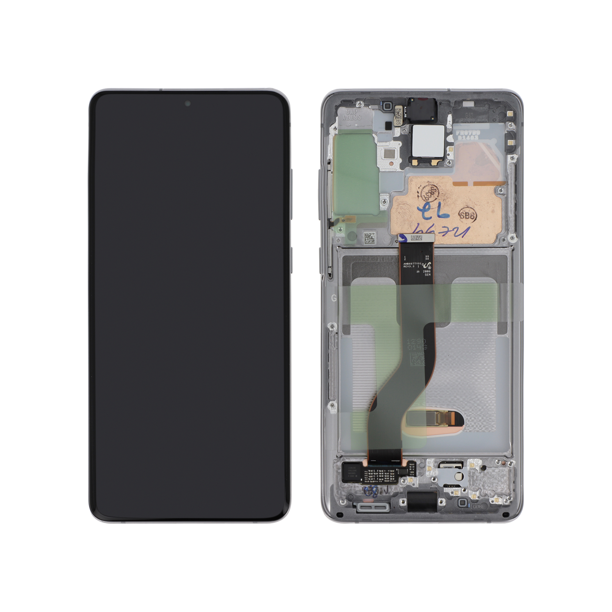 Display complet Samsung Galaxy S20+ / S20+ 5G G985F/G986B Gri, fara Cameră, Service Pack