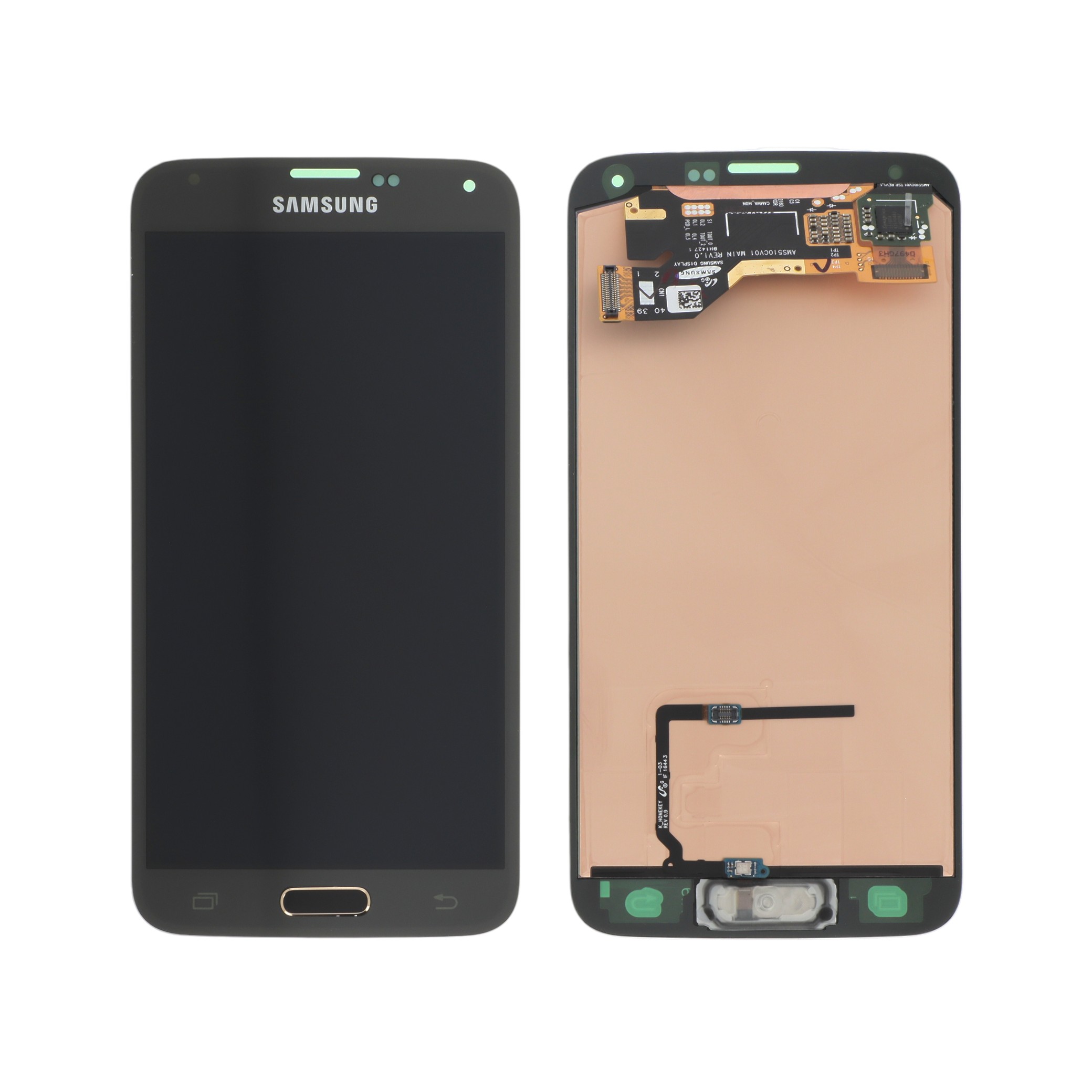 Display complet cu ramă Samsung Galaxy S5 G900F/G901F Gold Service Pack