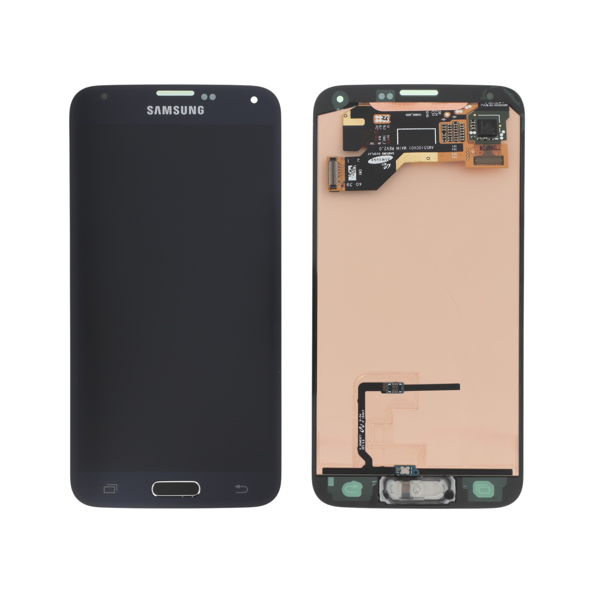 Display complet cu ramă Samsung Galaxy S5 G900F/G901F Negru Service Pack
