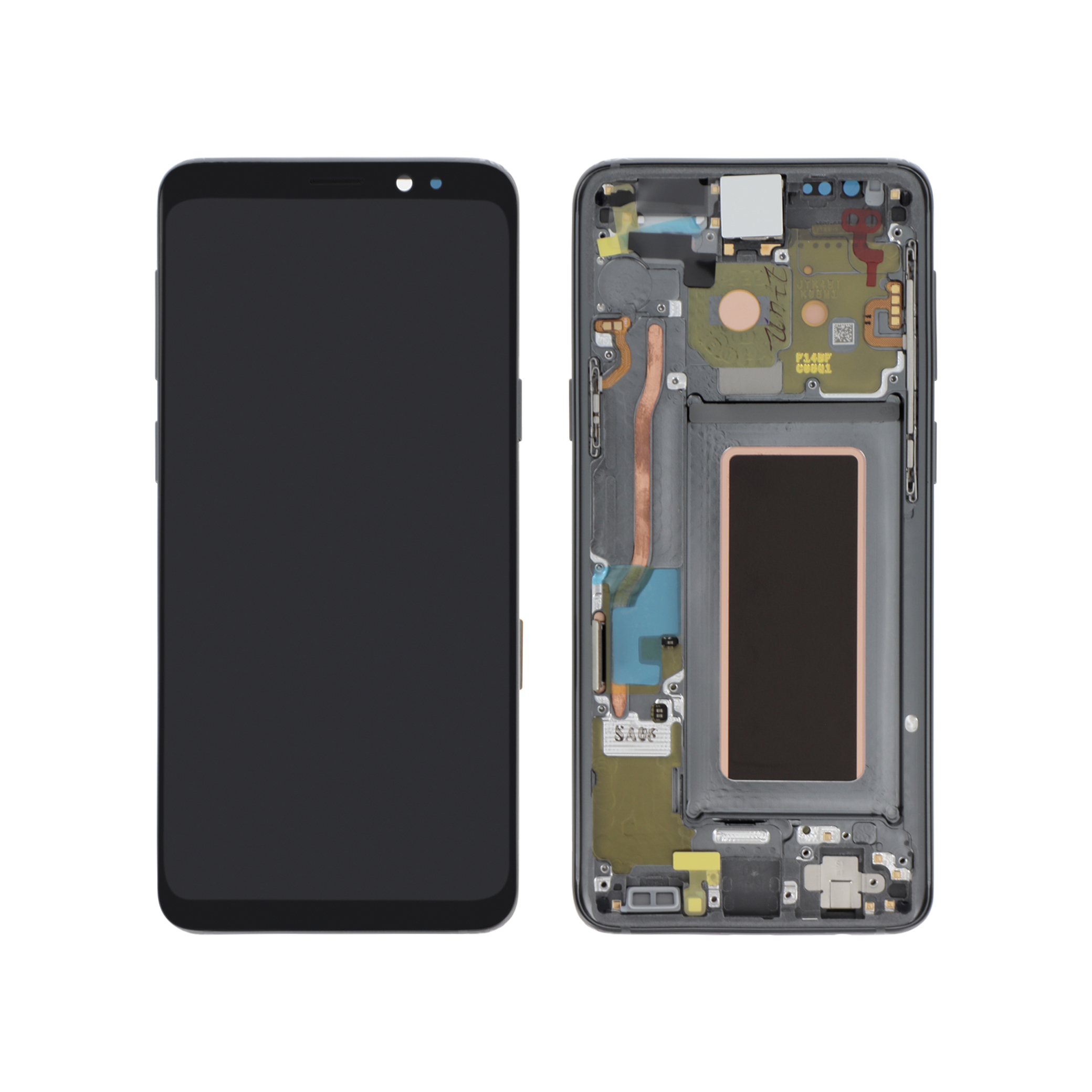 Display complet cu ramă Gray Samsung Galaxy S9 (G960F) Service Pack