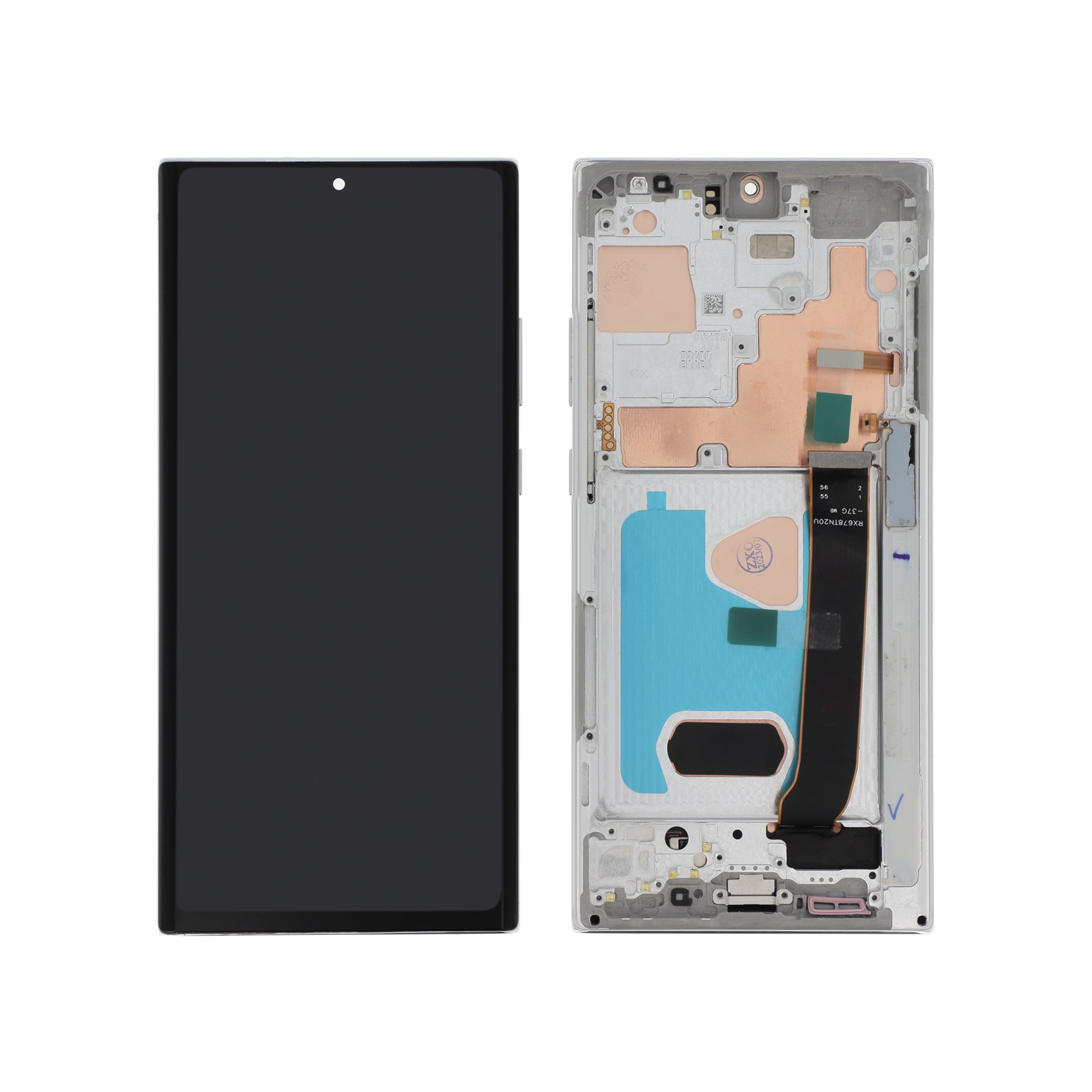 Display complet OLED Samsung Galaxy Note 20 Ultra White cu ramă