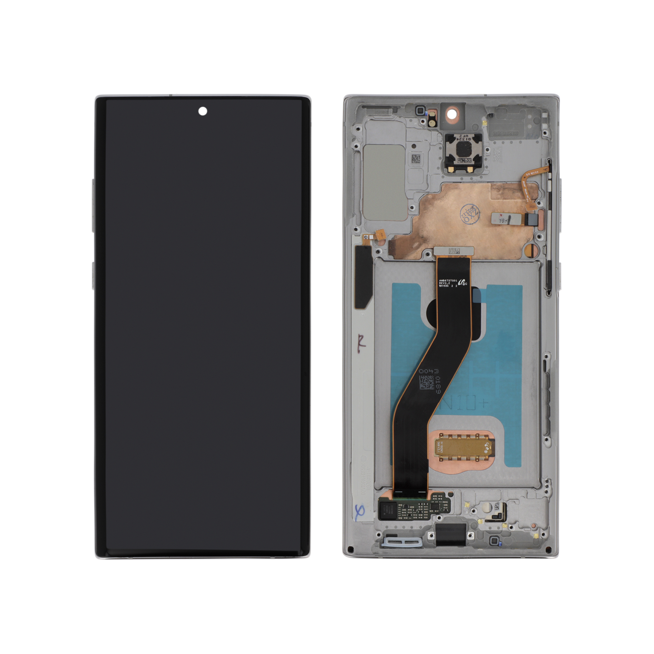 Display complet Reconditionat cu ramă Samsung Galaxy Note 10+ N975F/N976B Silver