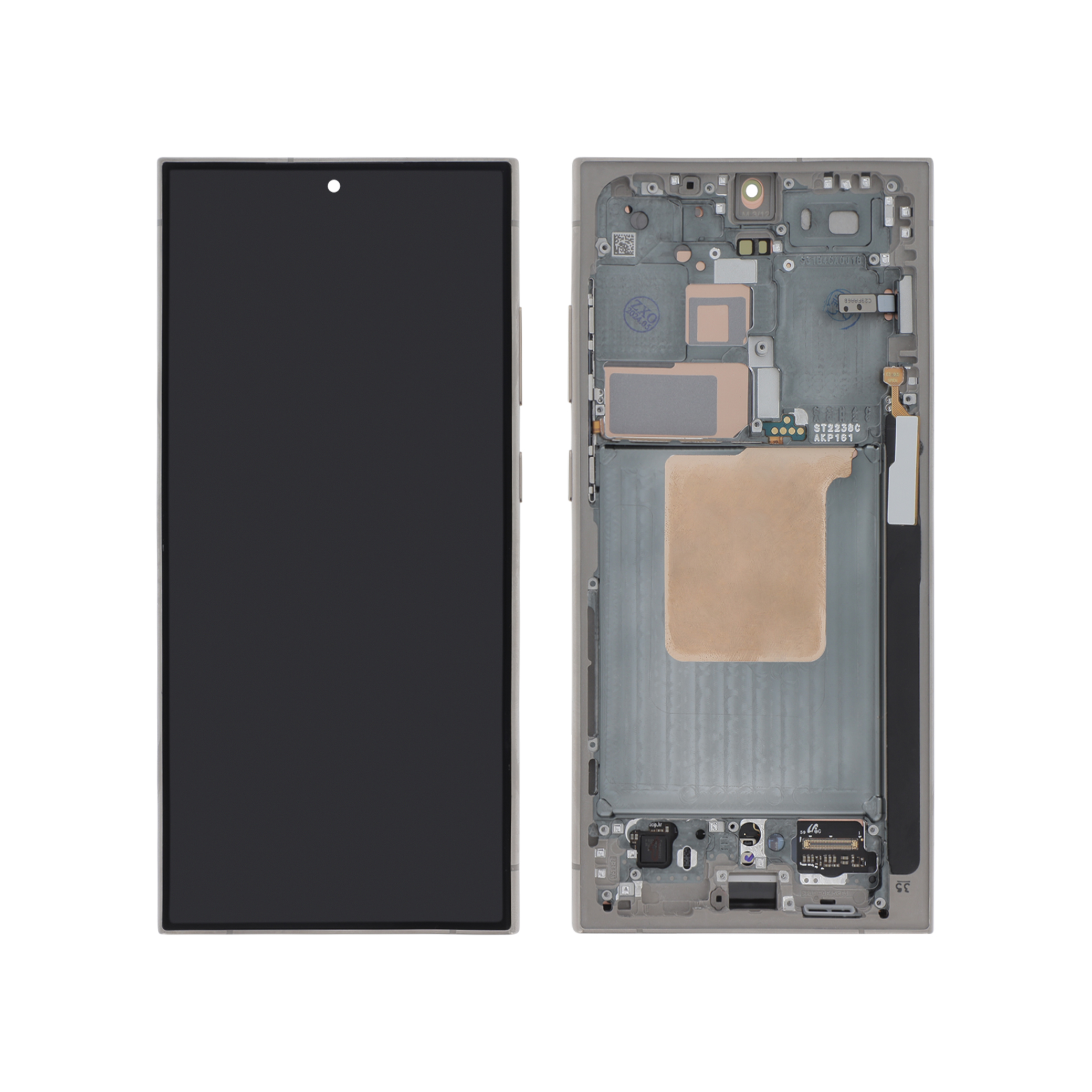 Display complet Reconditionat cu ramă Samsung Galaxy S24 Ultra (S928B) Titanium Gray