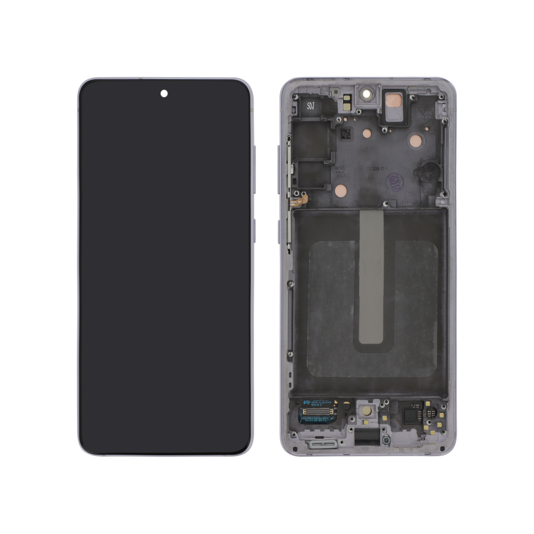 Display complet Samsung Galaxy S21 FE 5G (G990B) Purple cu ramă Reconditionat