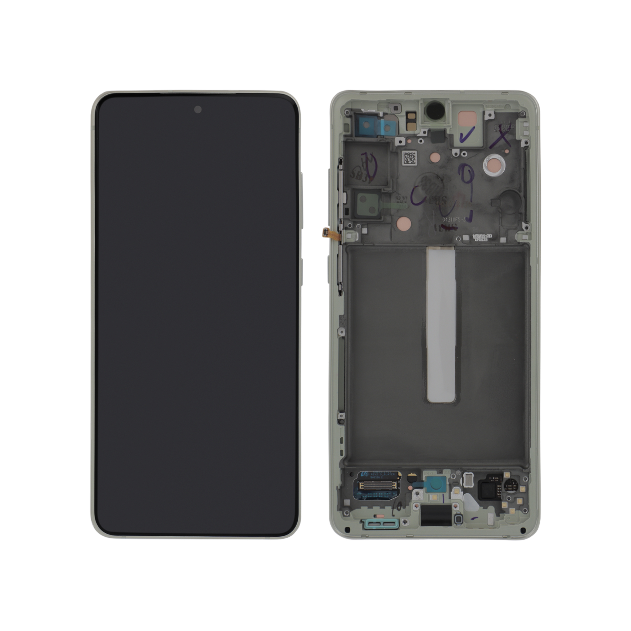 Display complet Samsung Galaxy S21 FE (G990), Olive, Service Pack