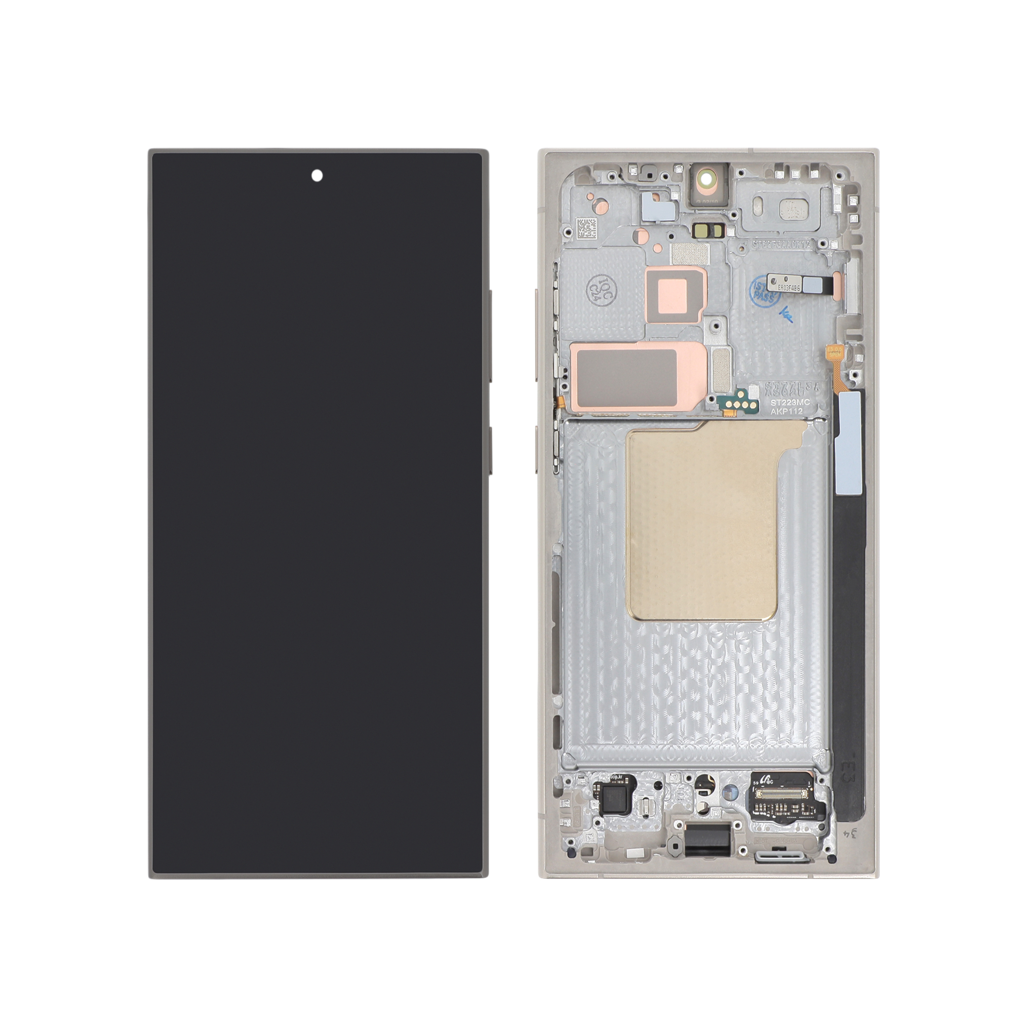Display complet cu ramă Samsung Galaxy S24 Ultra (S928) Titanium Grey Service Pack PA