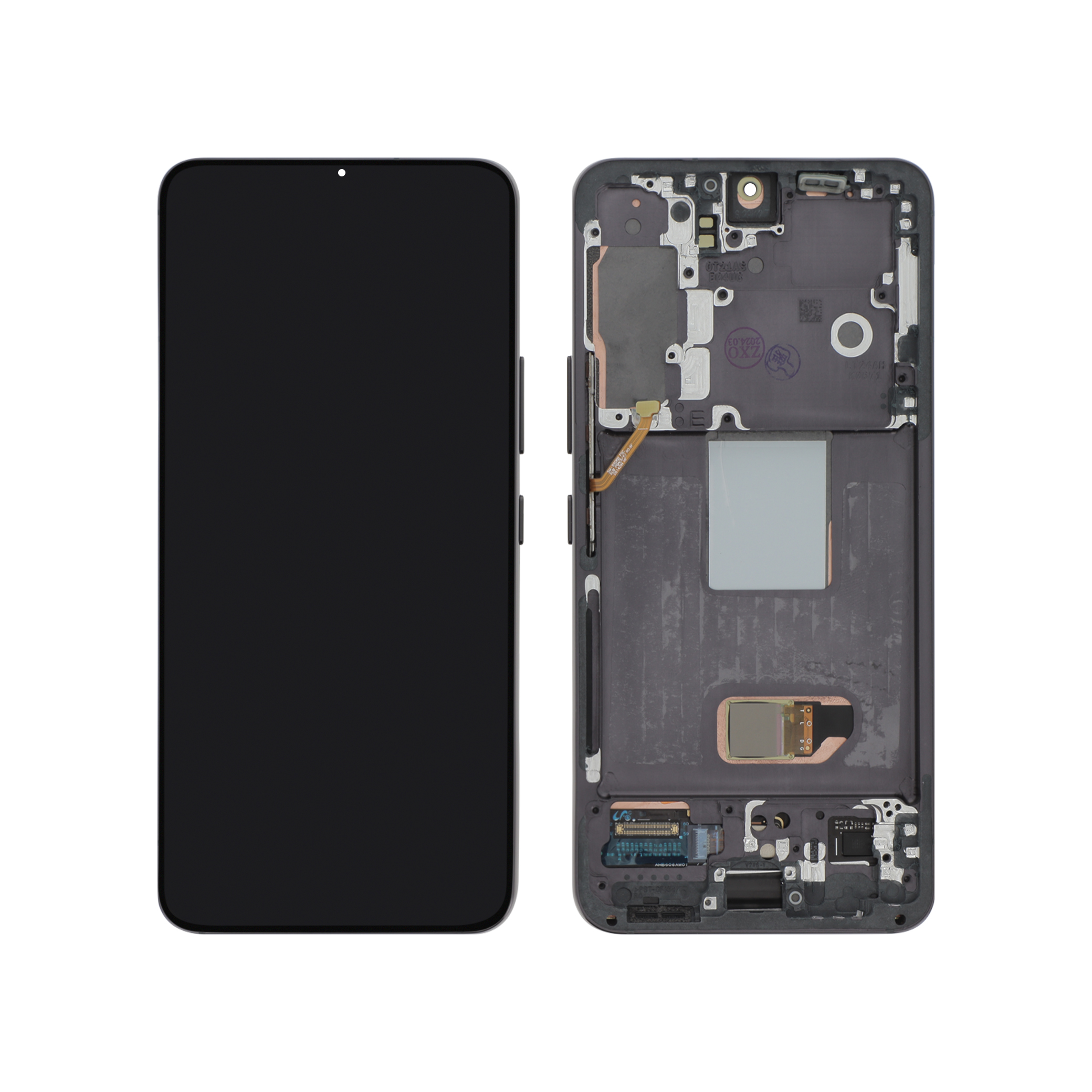 Display complet Reconditionat Samsung Galaxy S22 S901B Negru cu ramă