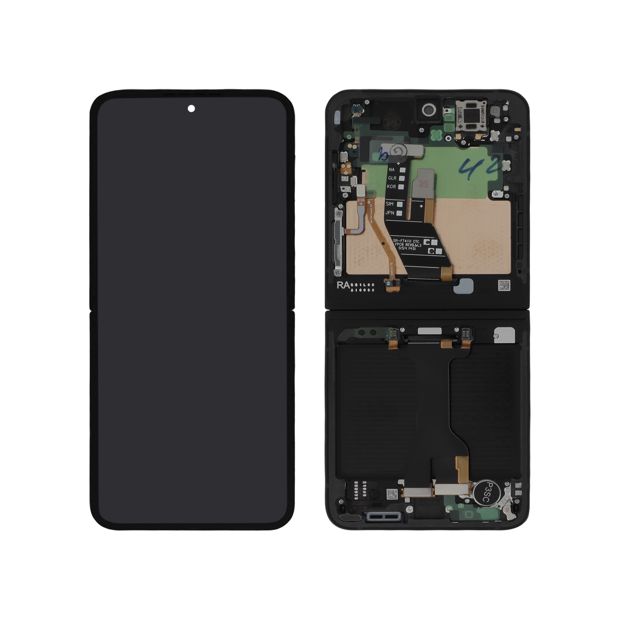 Display complet Samsung Galaxy Z Flip7 FE (F761B) Black Service Pack