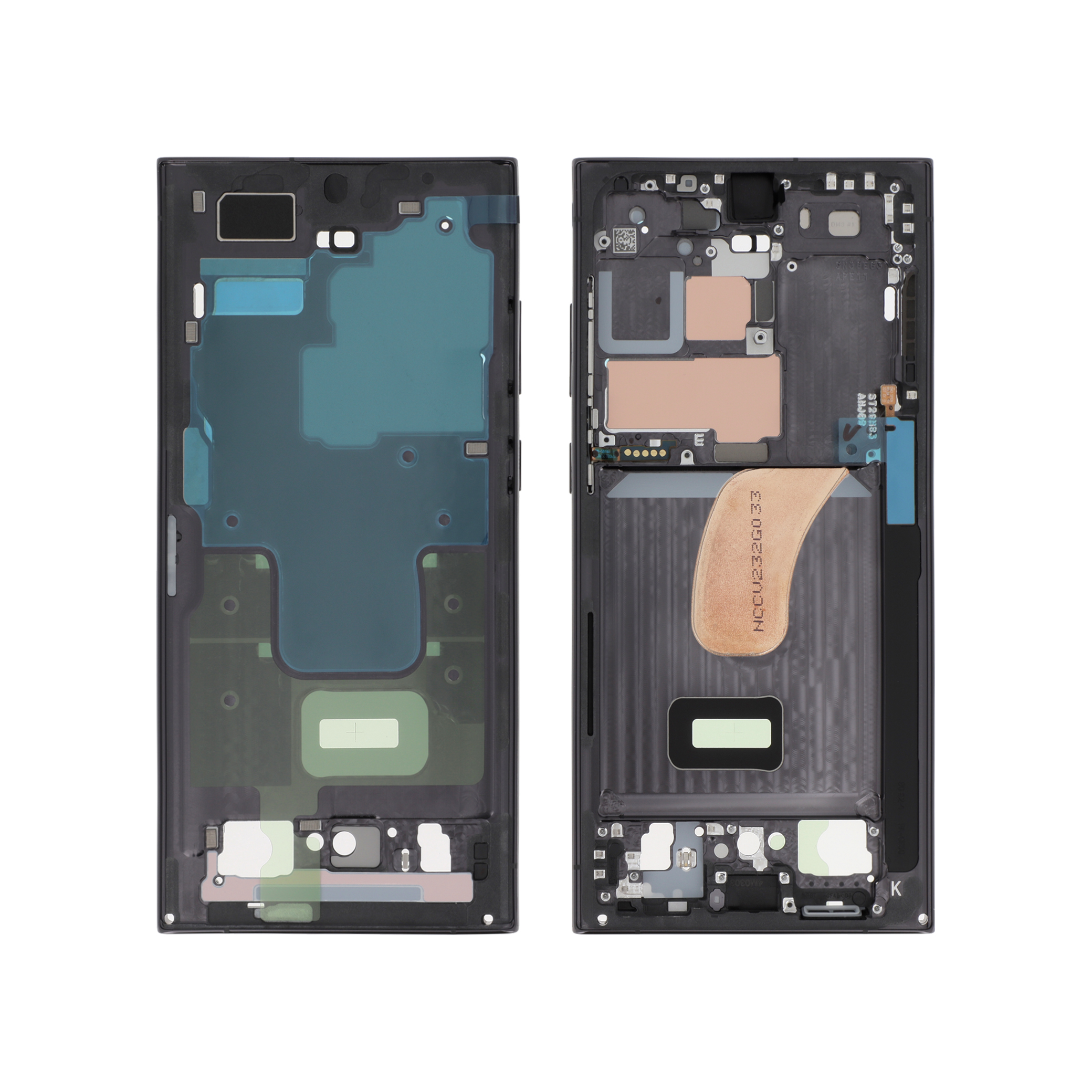 Midframe Black Samsung Galaxy S23 Ultra (S918B) Service Pack