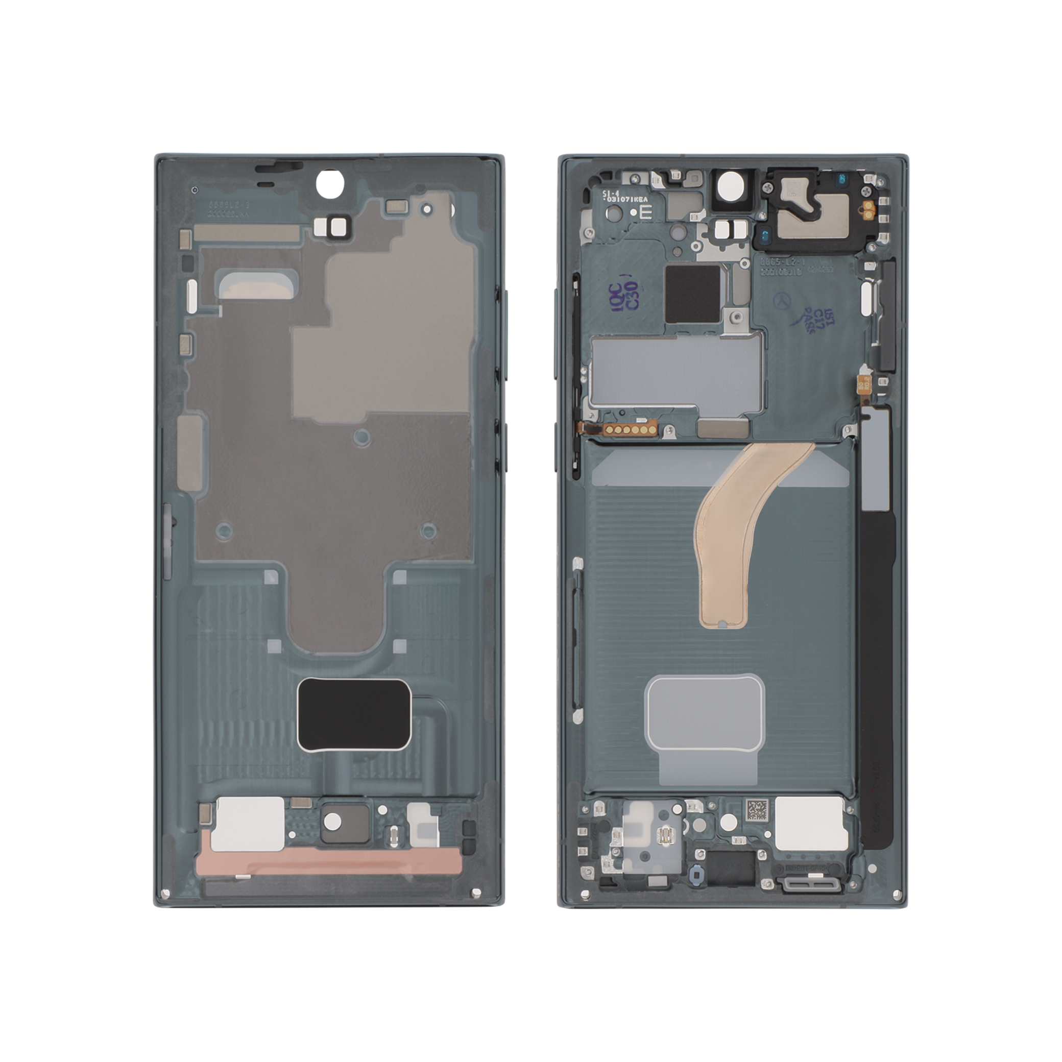 Midframe Green Samsung Galaxy S22 Ultra (S908B) Service Pack