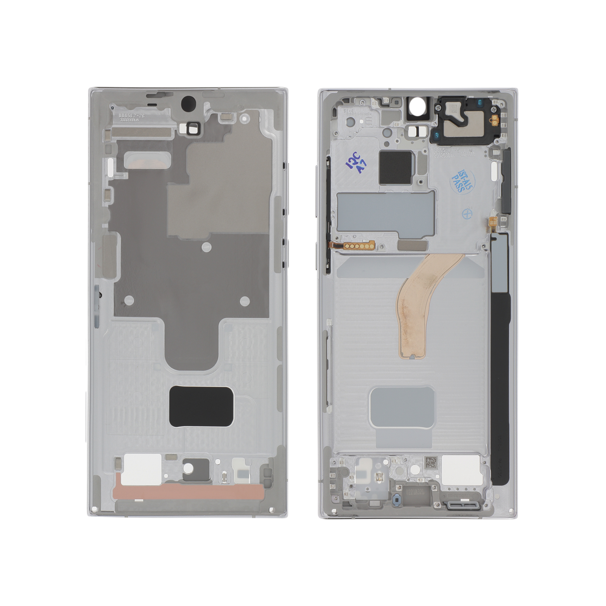Midframe White Samsung Galaxy S22 Ultra (S908B) Service Pack