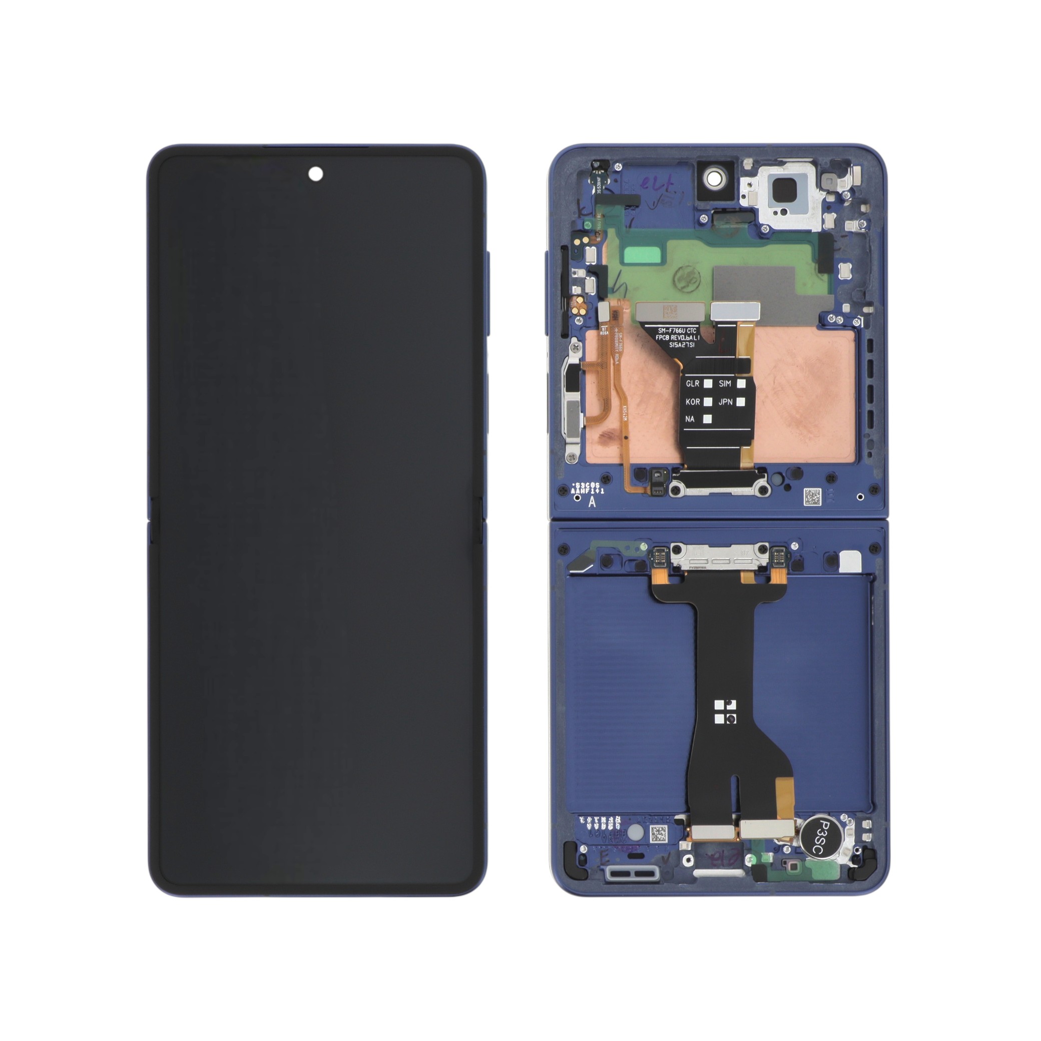 Display complet Samsung Galaxy Z Flip7 (F766B) Blue Night Service Pack