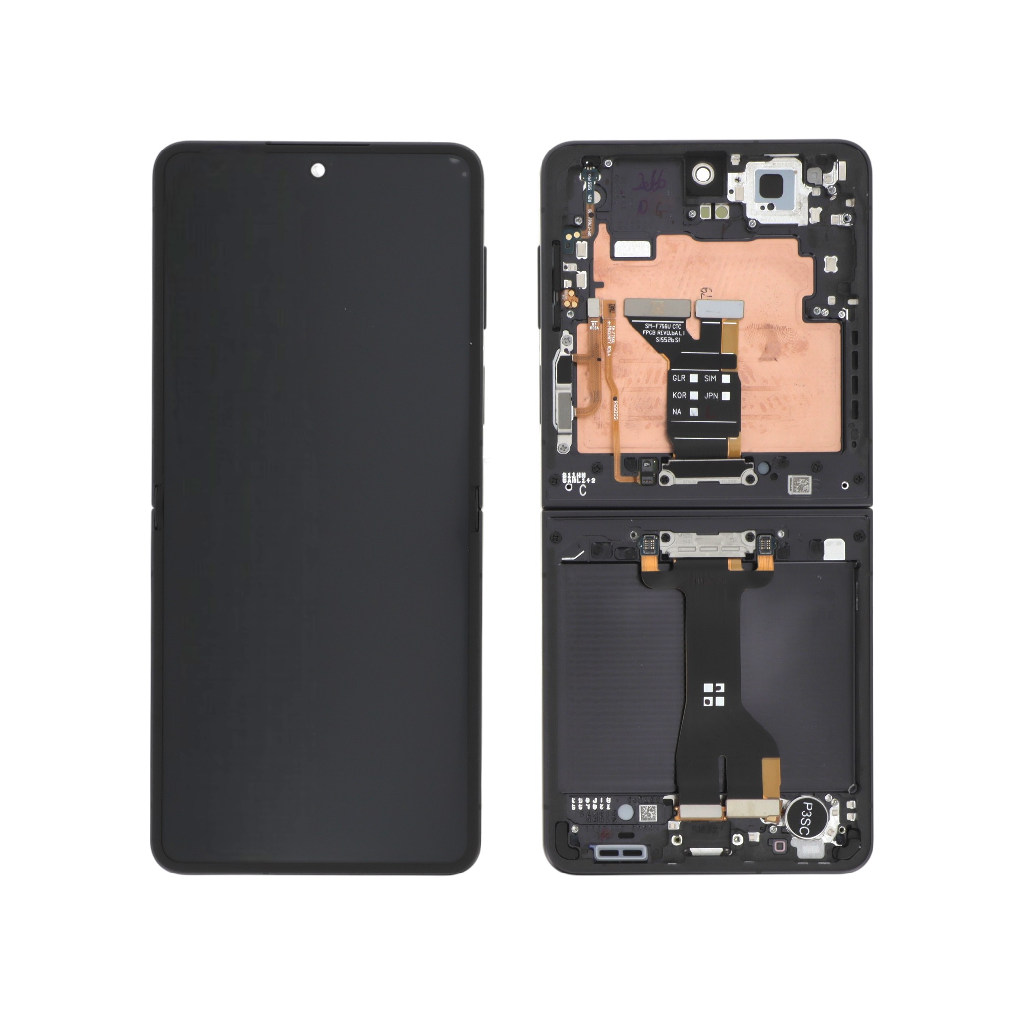 Display complet Samsung Galaxy Z Flip7 (F766B) Black Service Pack