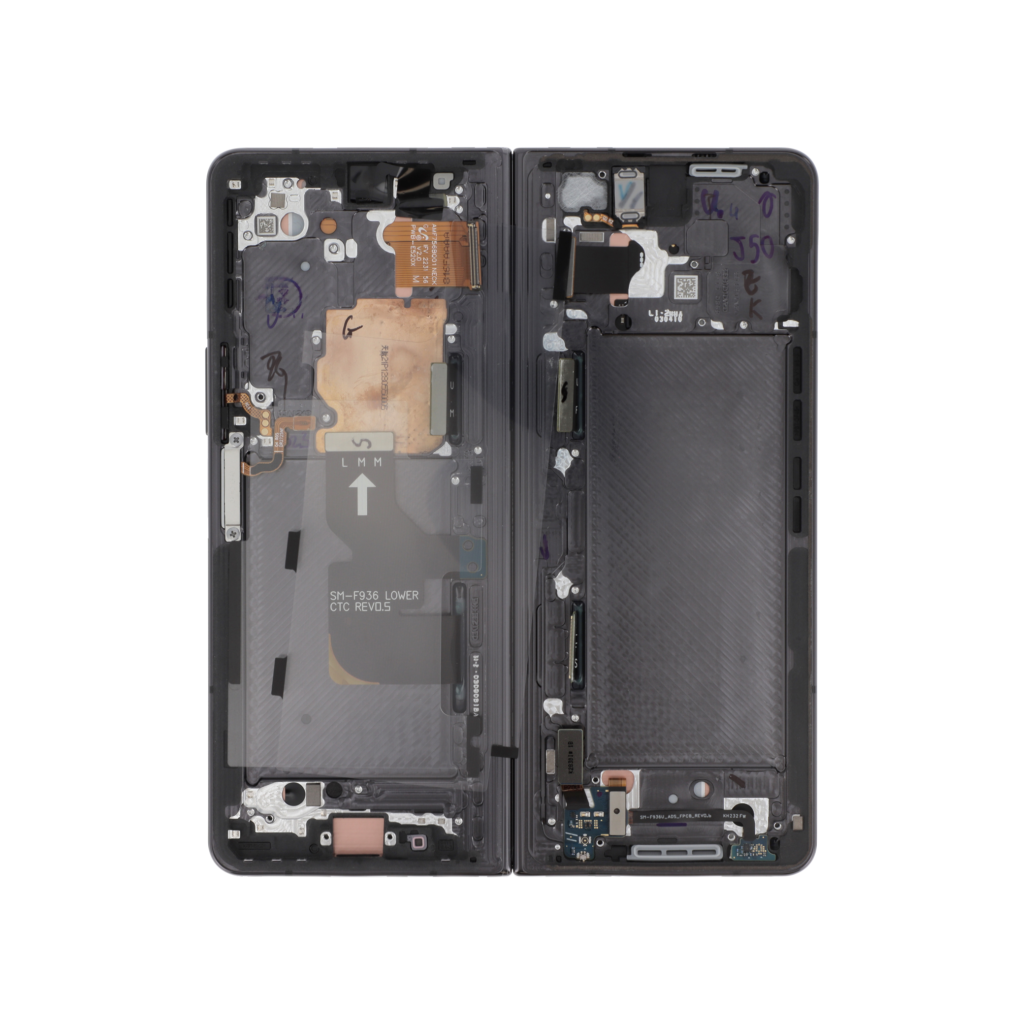 Display complet Samsung Galaxy Z Fold4 (F936B) Black Service Pack