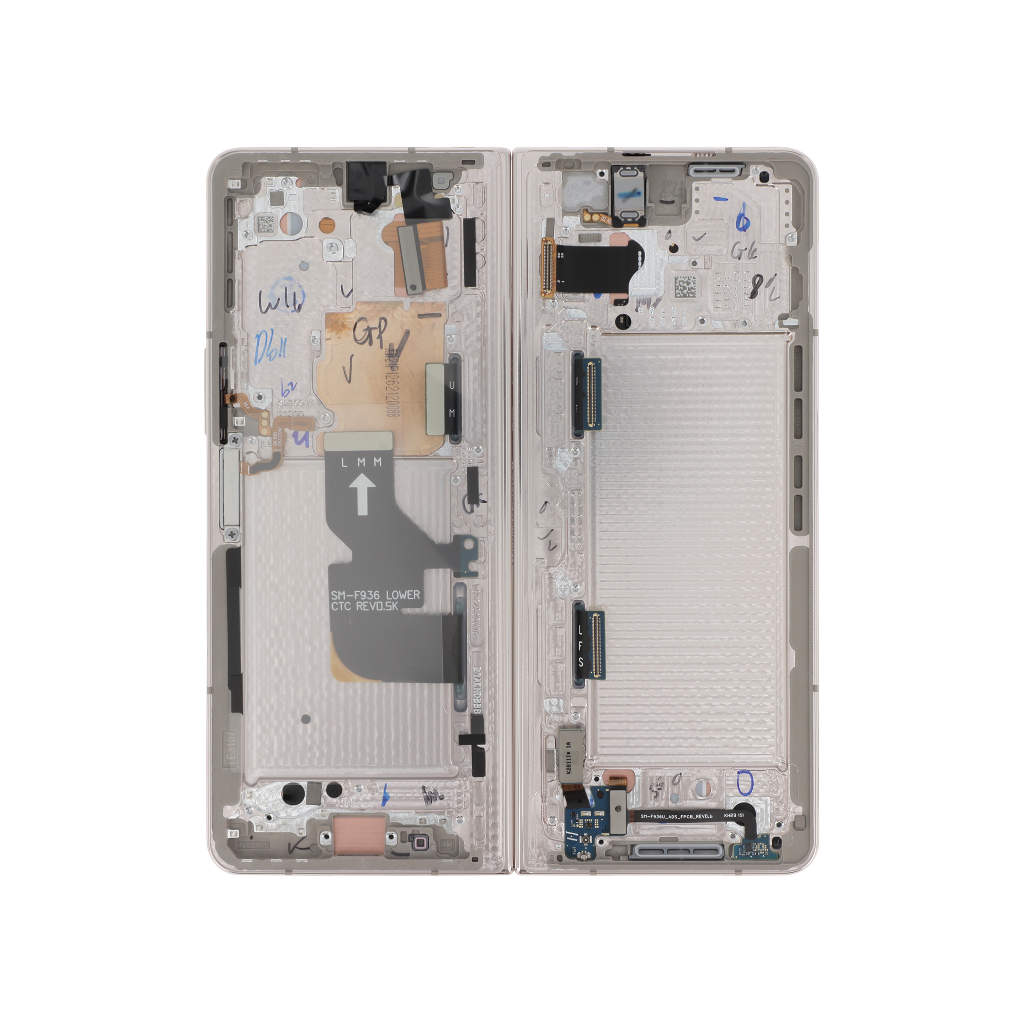Display complet Samsung Galaxy Z Fold4 F936B Ivory Service Pack