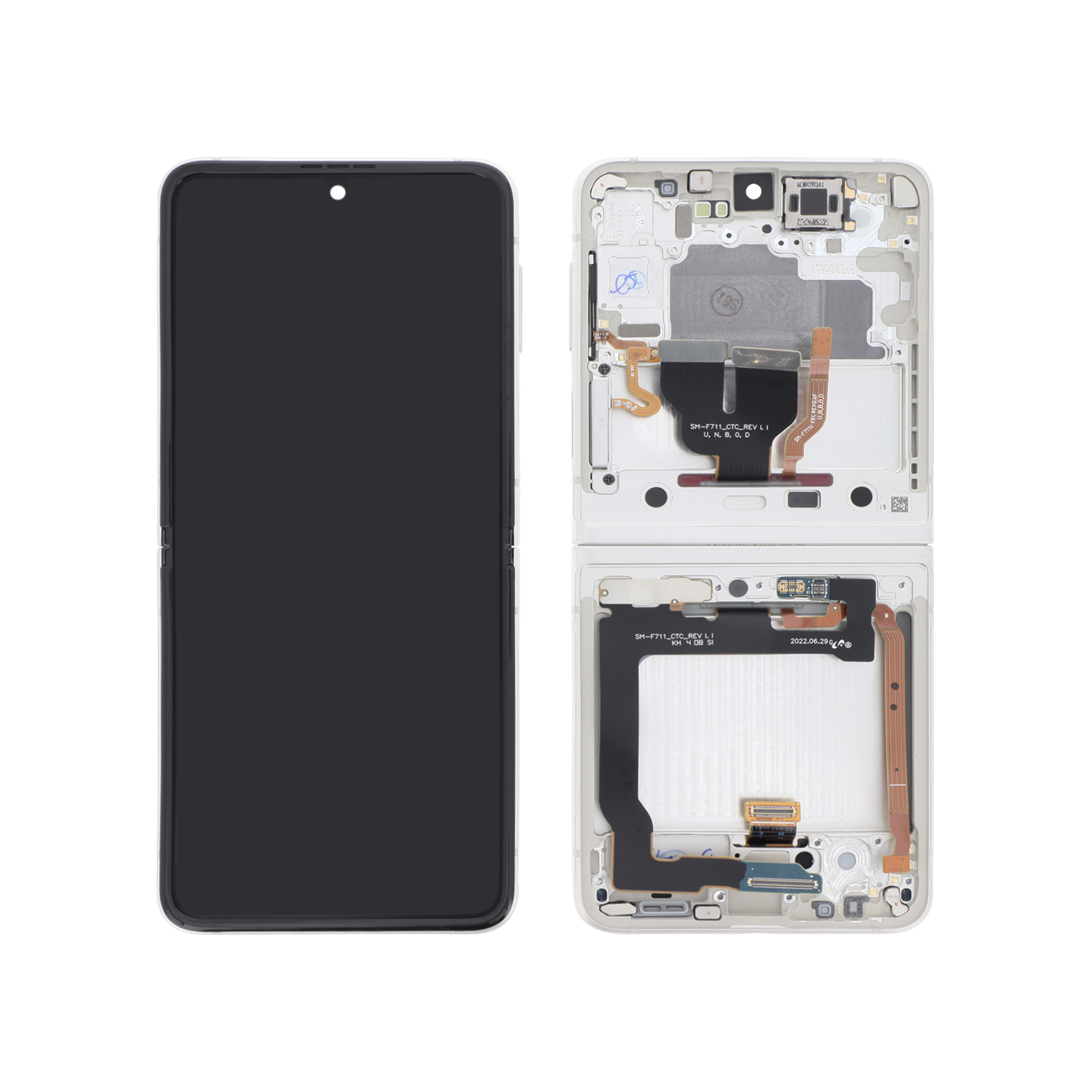 Display complet Samsung Galaxy Z Flip3 5G (F711B) Service Pack fara Cameră frontala