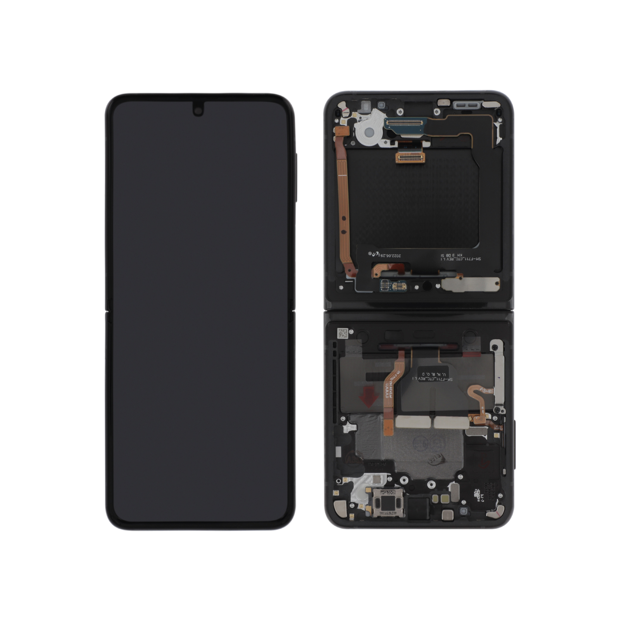 Display complet Samsung Galaxy Z Flip3 5G (F711B) Black Service Pack