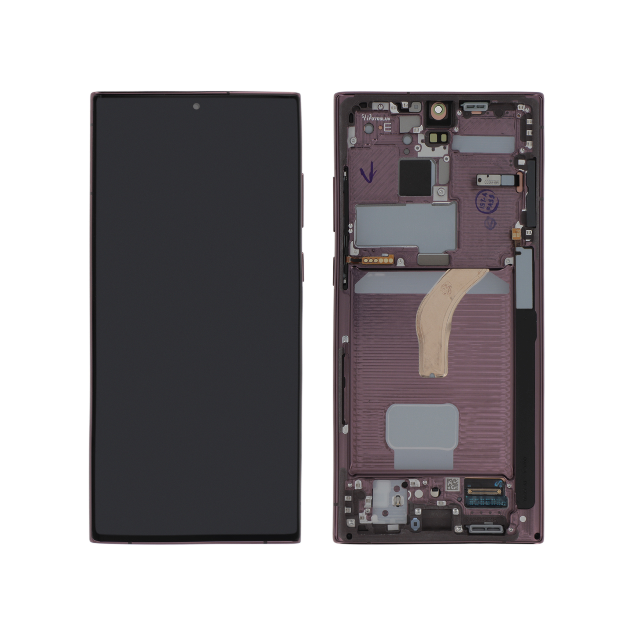 Display complet Samsung Galaxy S22 Ultra (S908) Bordeaux Service Pack