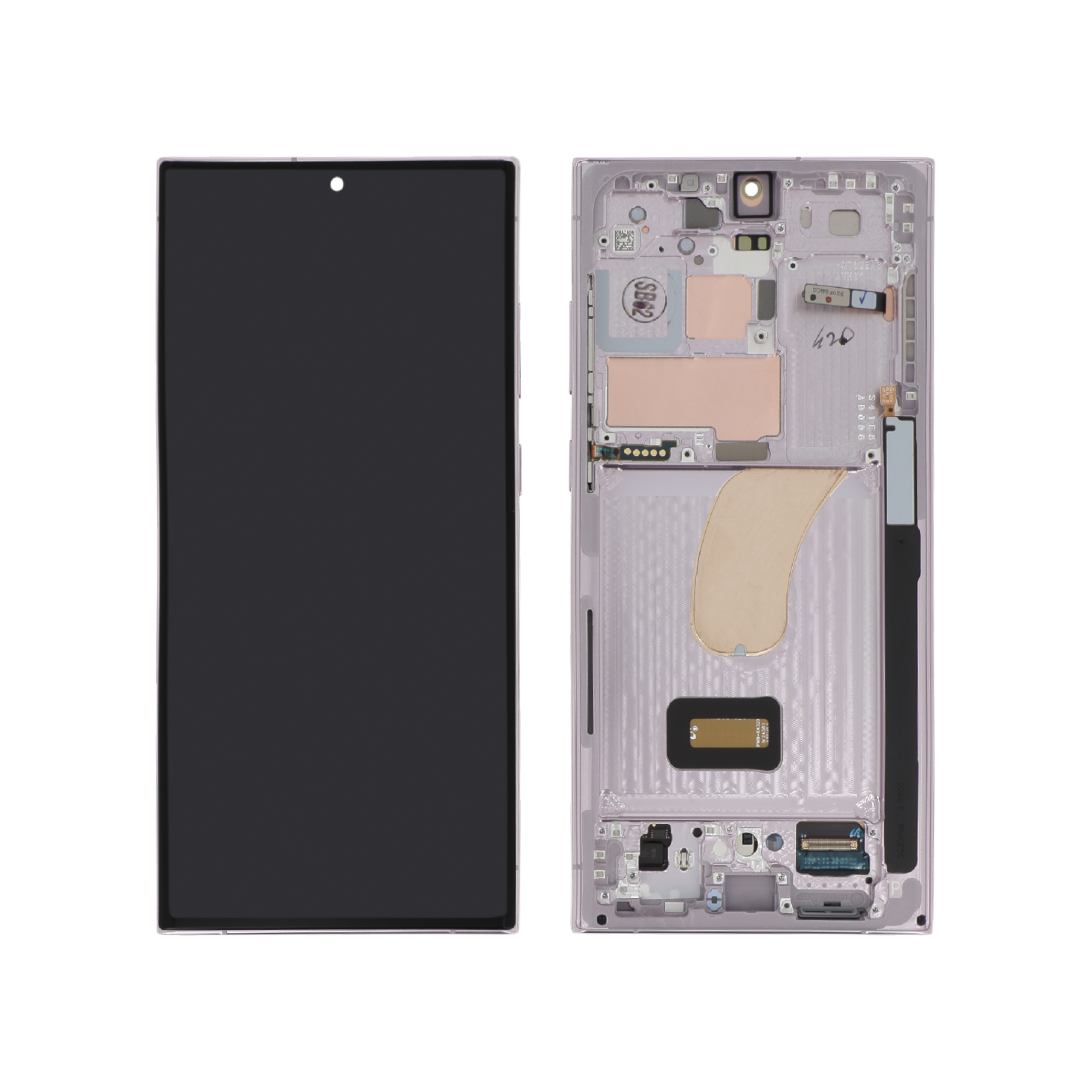 Display complet cu ramă Samsung Galaxy S23 Ultra (S918) Lavender Service Pack PA