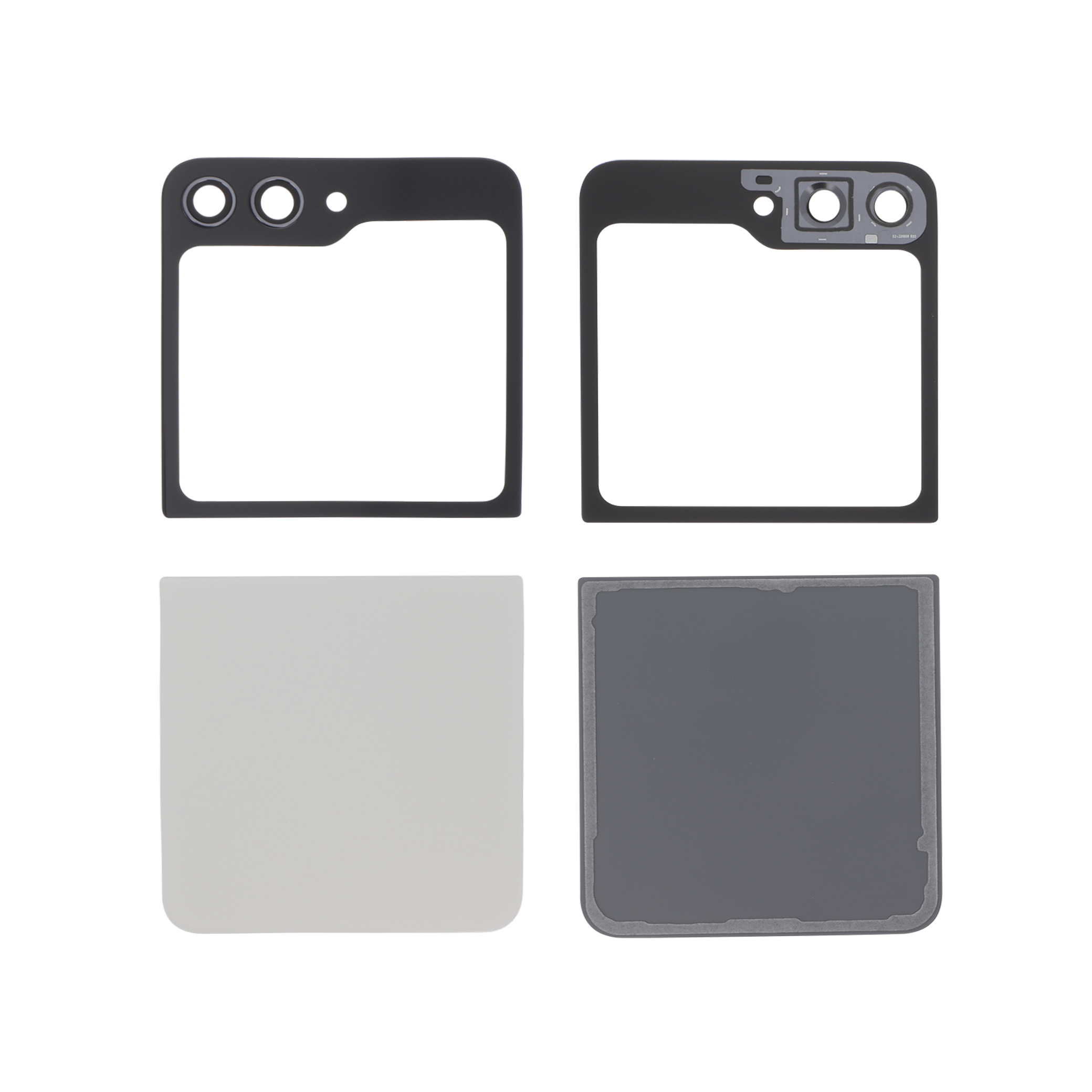 Carcasă completă Cream Samsung Galaxy Z Flip5 (F731B), fara logo, compatibil