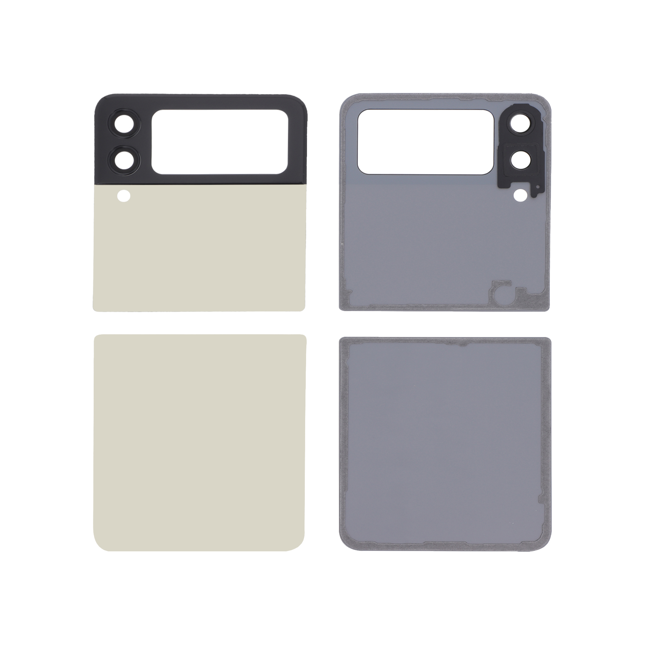 Carcasă completă Complet Bej Samsung Galaxy Z Flip3 5G (F711B), fara logo, compatibil