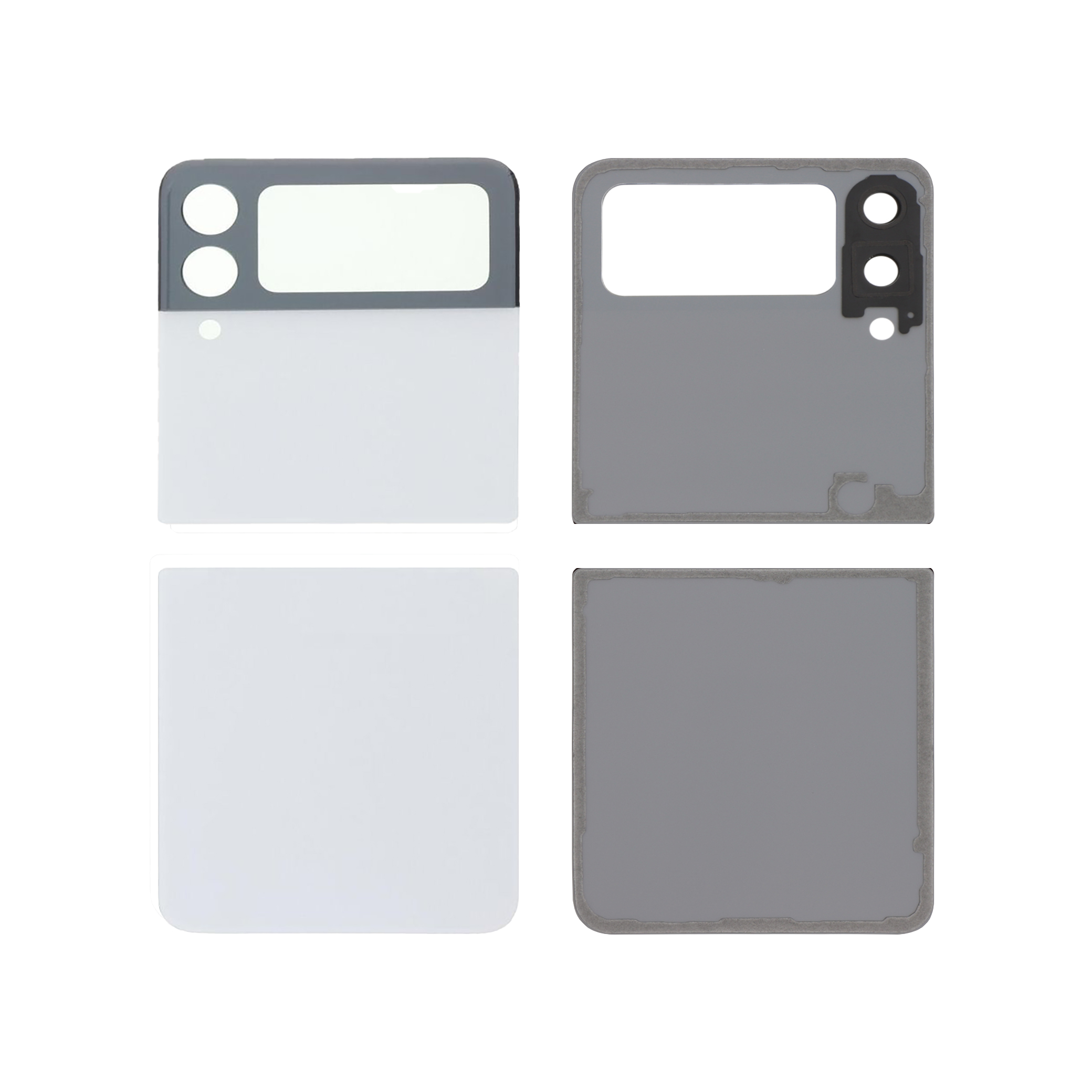 Carcasă completă Complet Alb Samsung Galaxy Z Flip3 5G (F711B), fara logo, compatibil