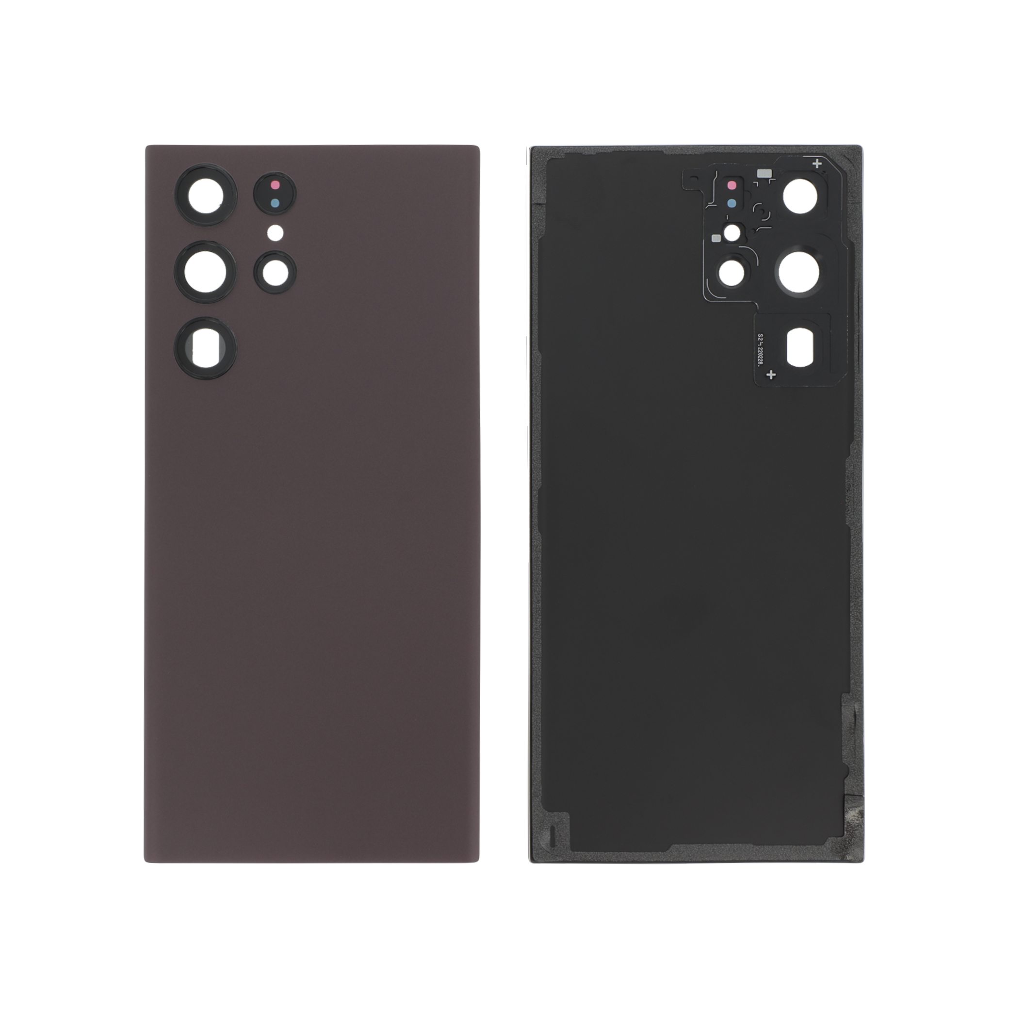 Capac spate Bordeaux Samsung Galaxy S22 Ultra (S908B), fara logo, Compatibil