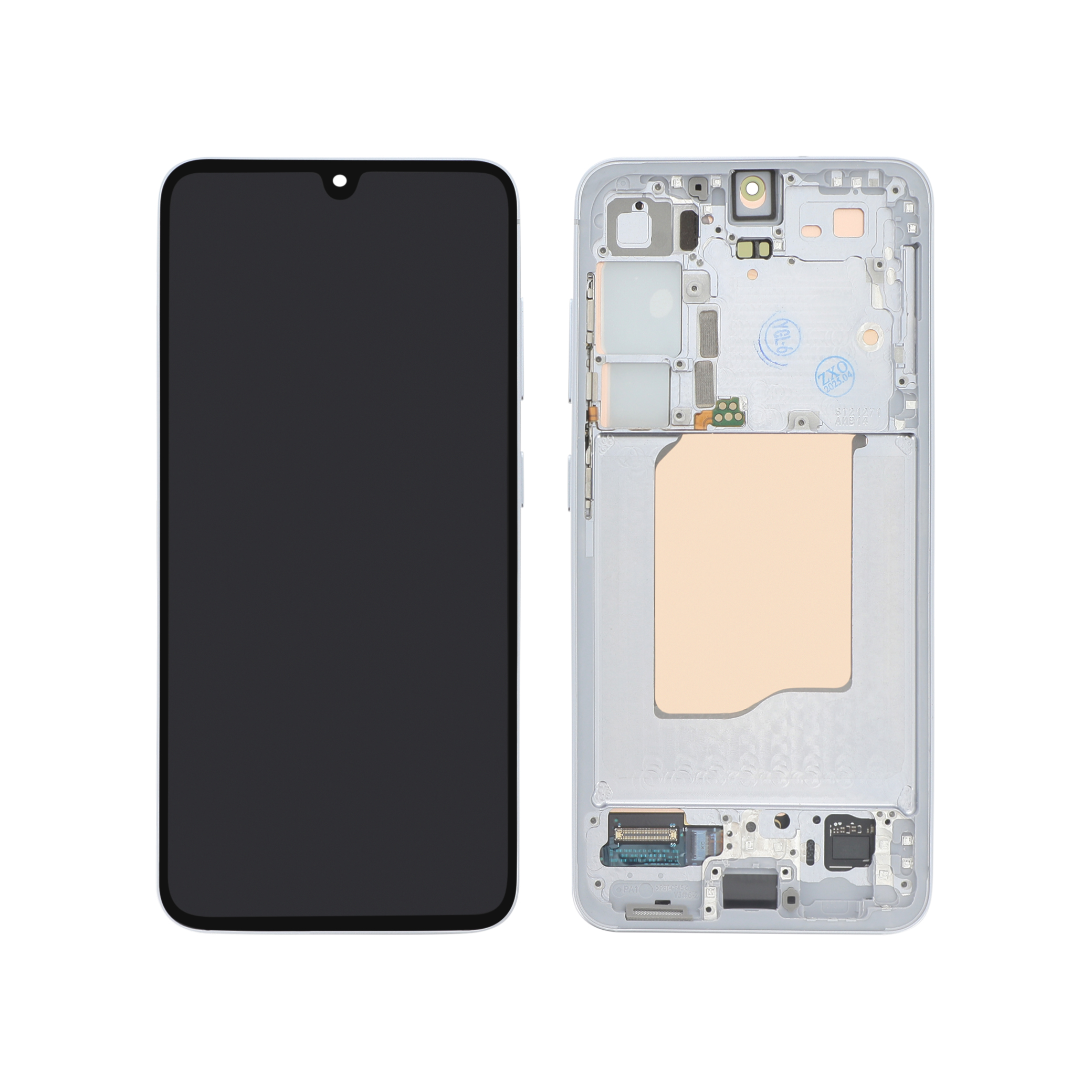 Display complet cu ramă Reconditionat Dark Silver Samsung Galaxy S25 (S931B)