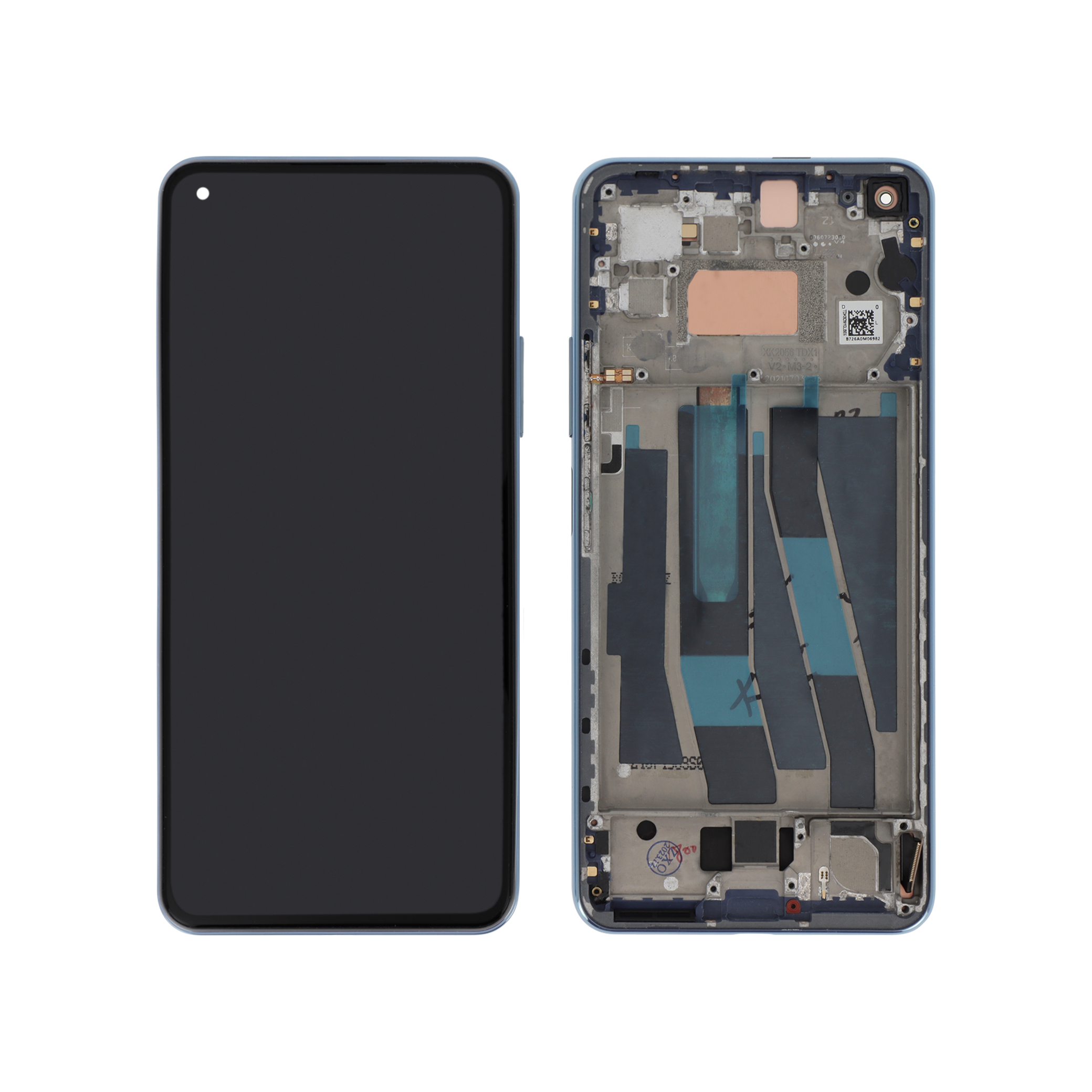 Display complet cu ramă Xiaomi Mi 11 Lite 4G / 11 Lite 5G NE Albastru Compatibil