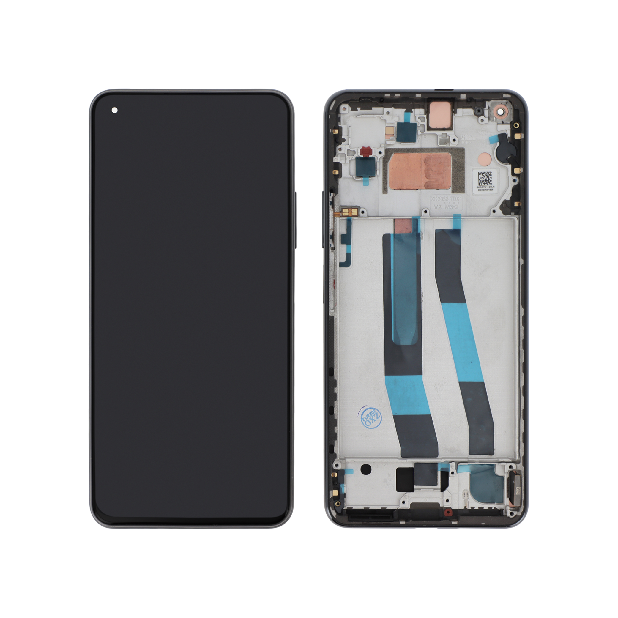 Display complet cu ramă Reconditionat Black Xiaomi Mi 11 Lite 4G / 5G / 11 Lite 5G NE