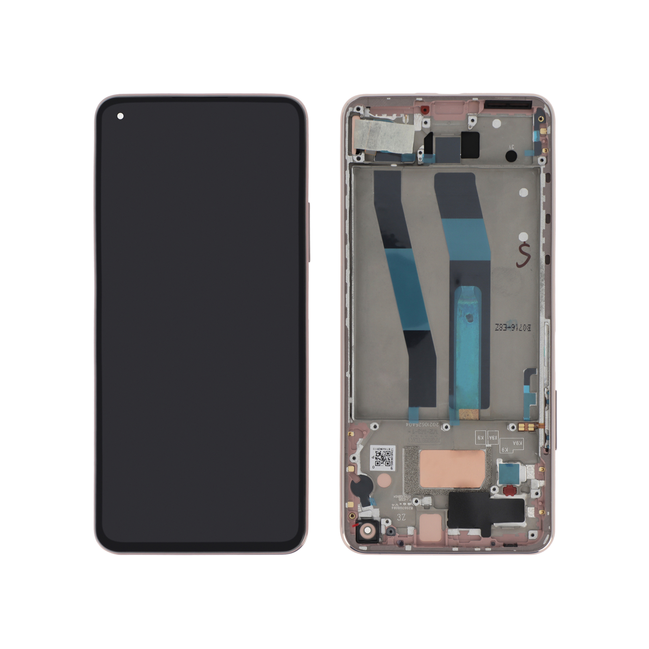 Display complet Pink Xiaomi Mi 11 Lite 4G / 11 Lite 5G NE Service Pack