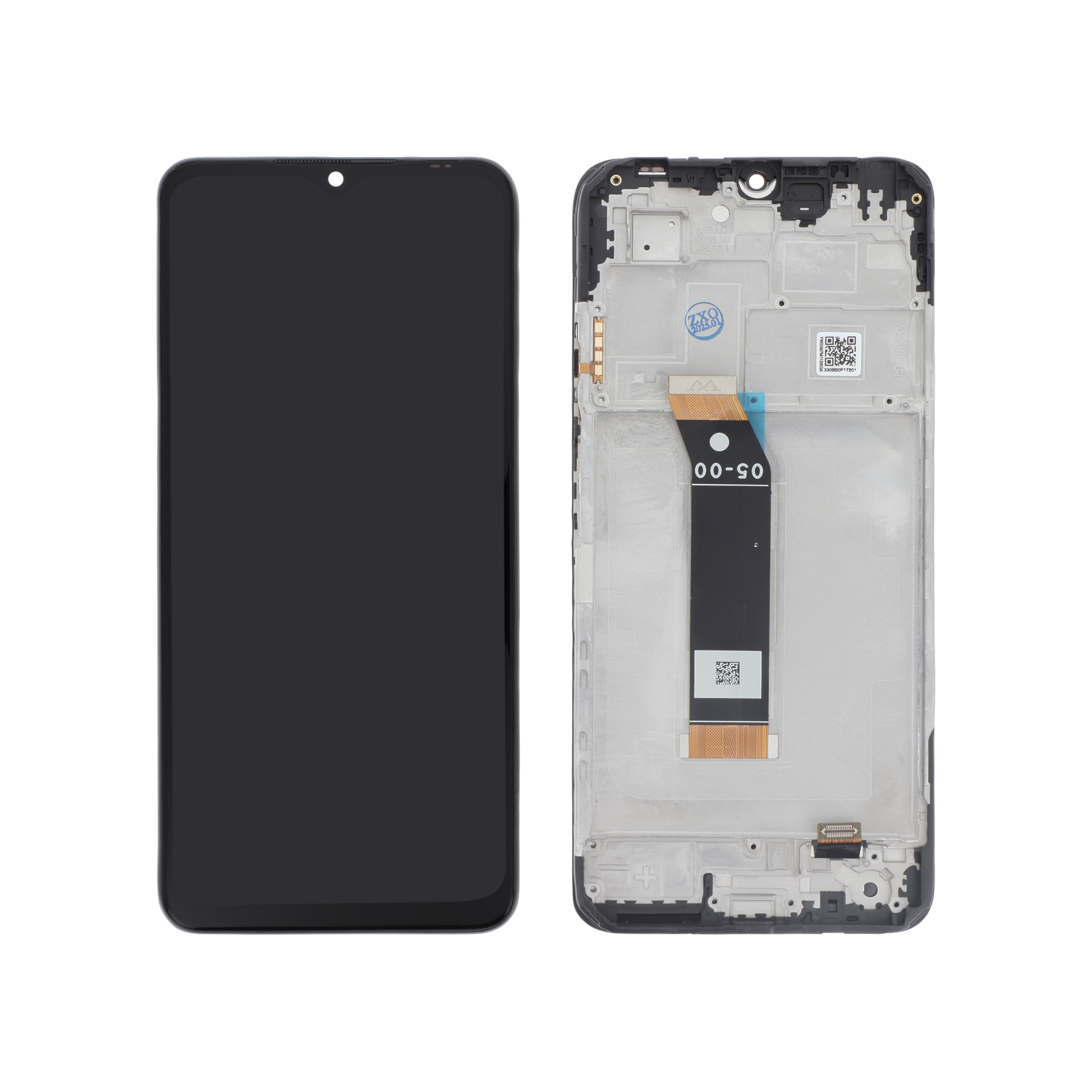 Display complet cu ramă Poco M4 5G Black Compatibil