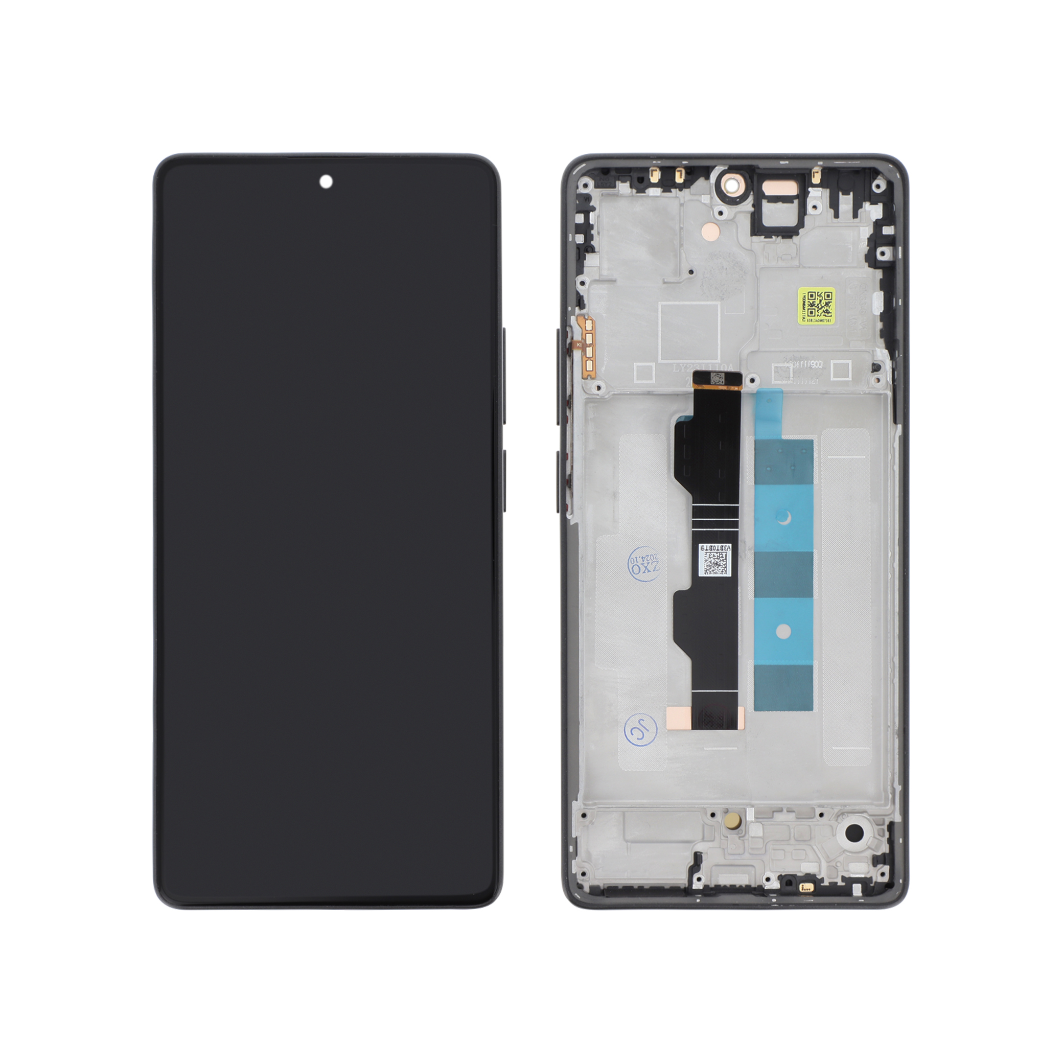 Display complet cu rama Poco M6 Pro Black Reconditionat