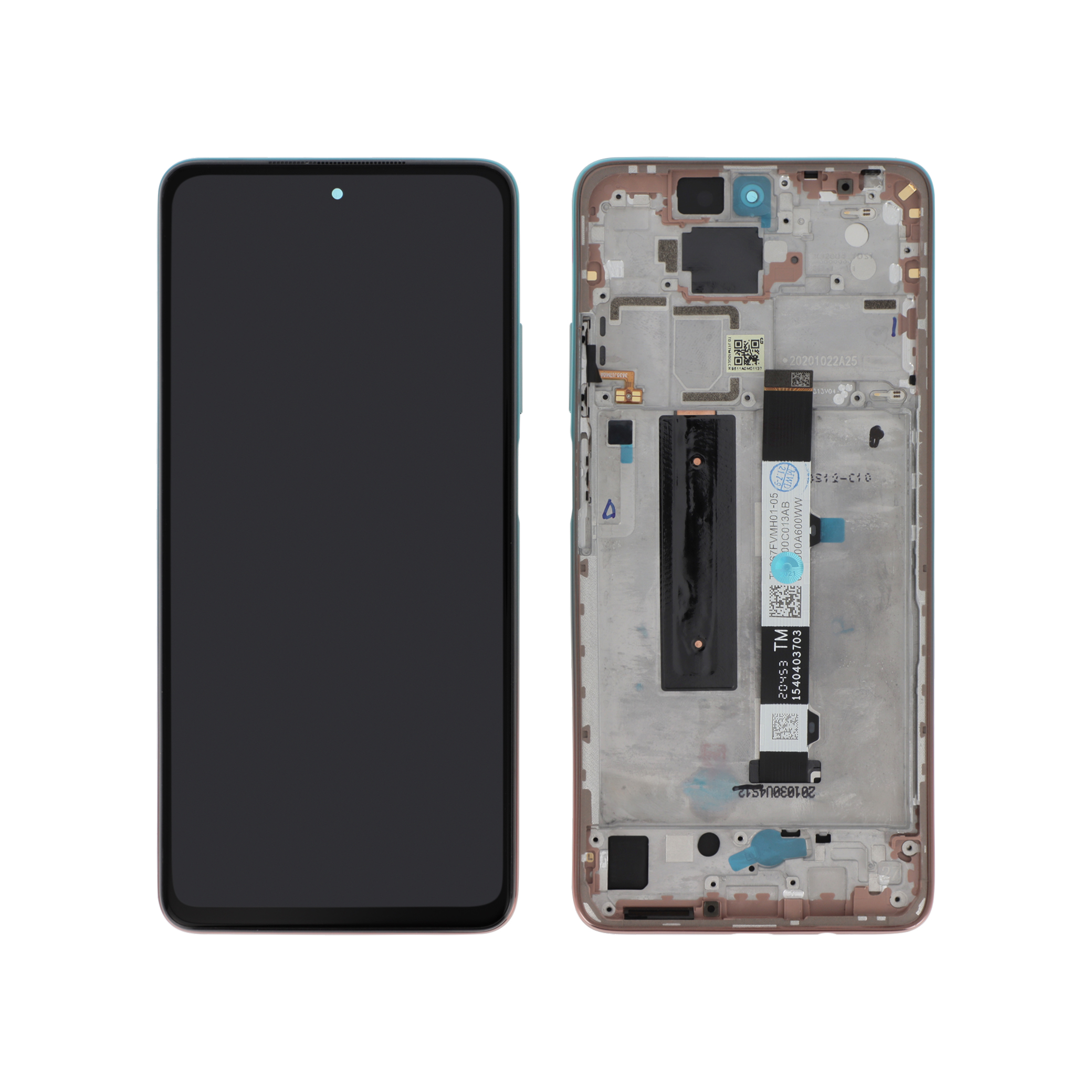 Display Xiaomi Mi 10T Lite 5G Gold cu ramă Compatibil