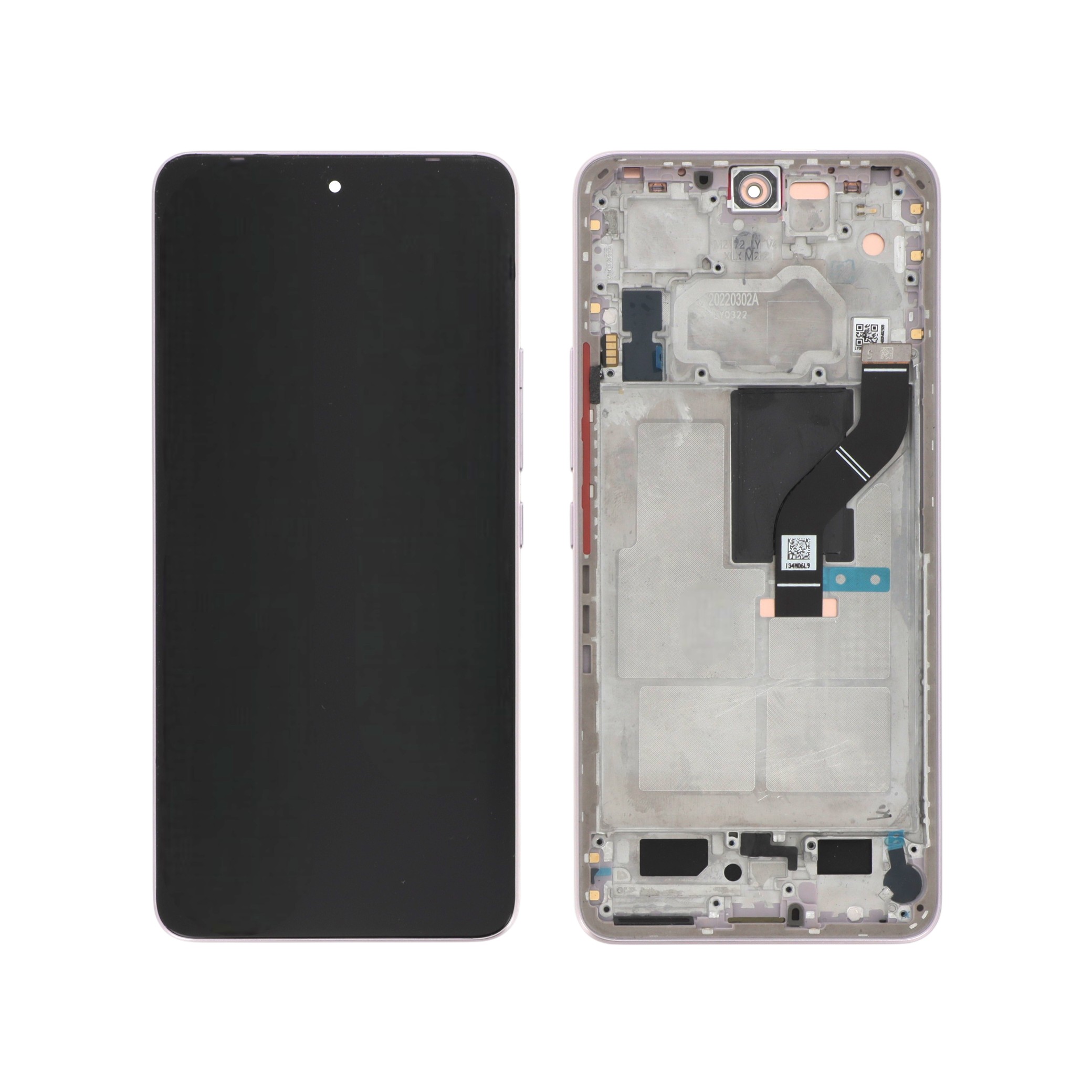 Display complet Xiaomi 12 Lite cu ramă Pink Reconditionat