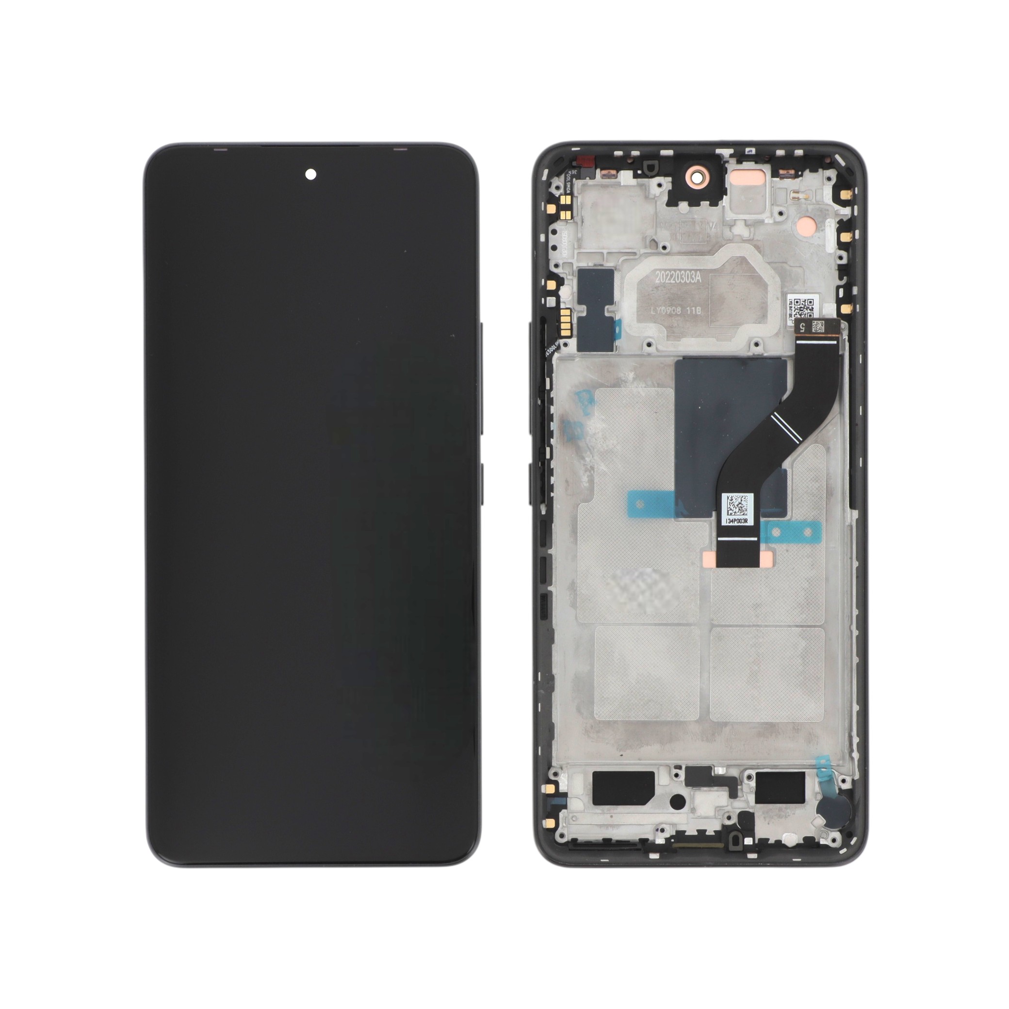 Display complet cu ramă Xiaomi 12 Lite Black Reconditionat