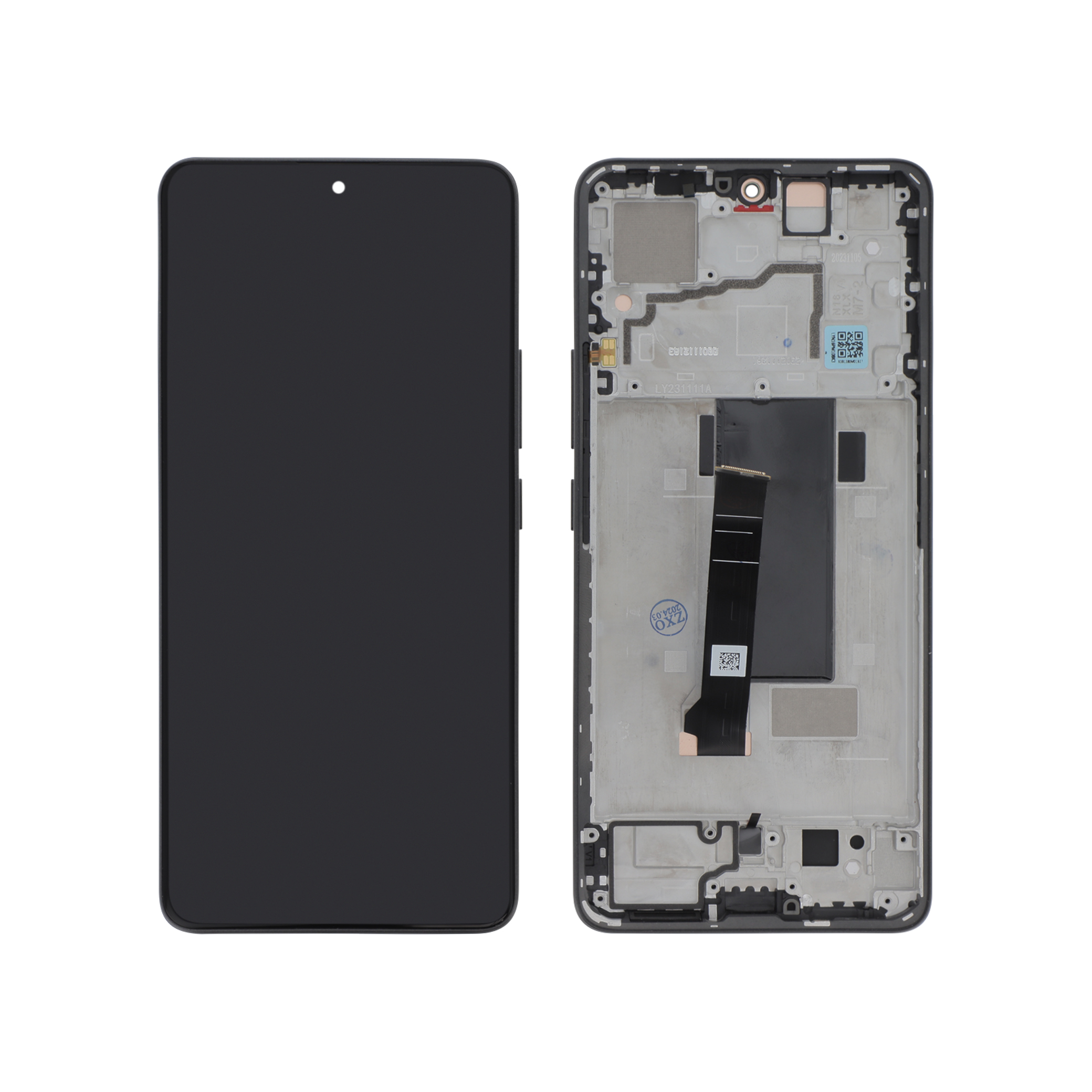 Display TFT complet cu ramă Redmi Note 13 Pro 5G Negru Compatibil