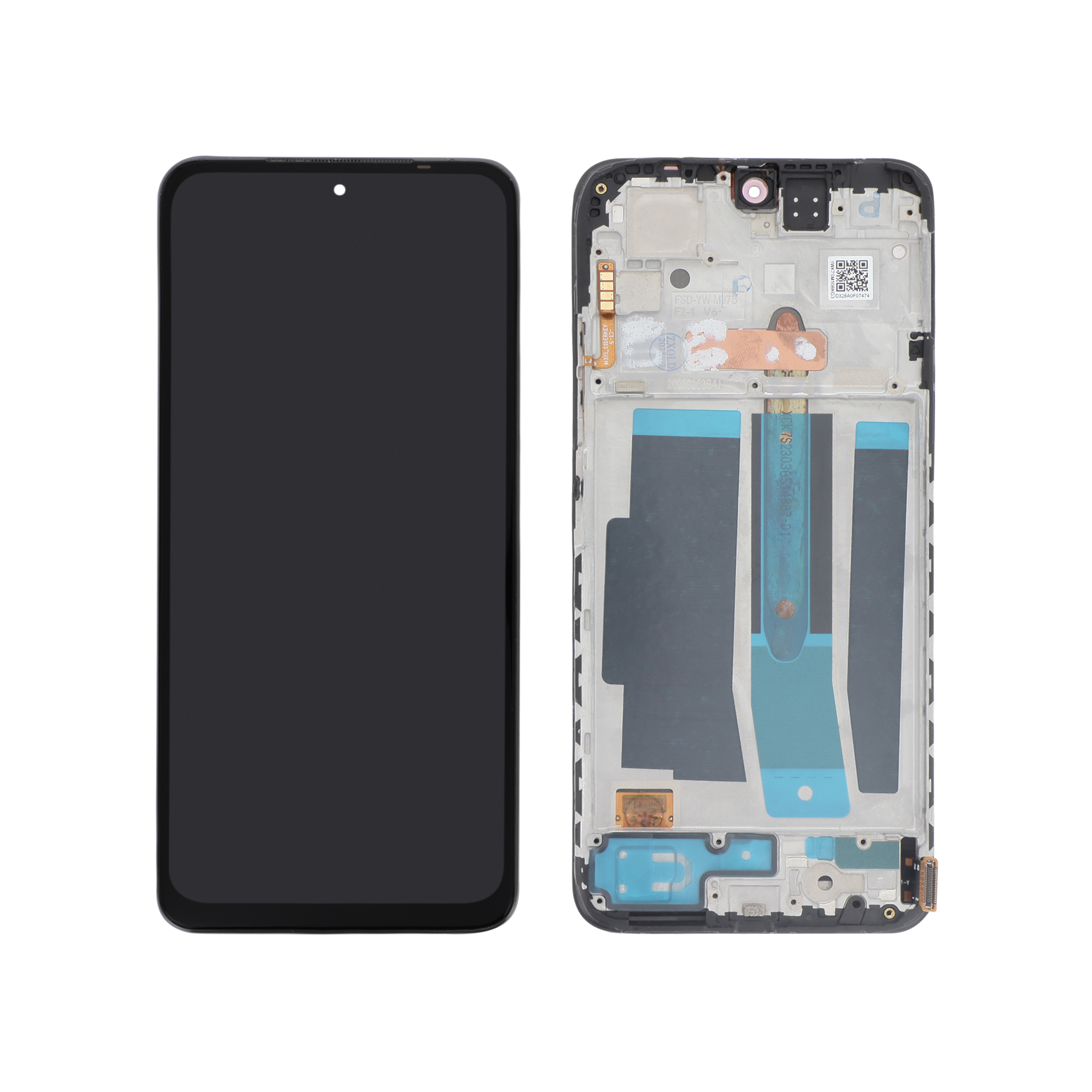 Display OLED complet cu rama Xiaomi Redmi Note 11S Negru Compatibil
