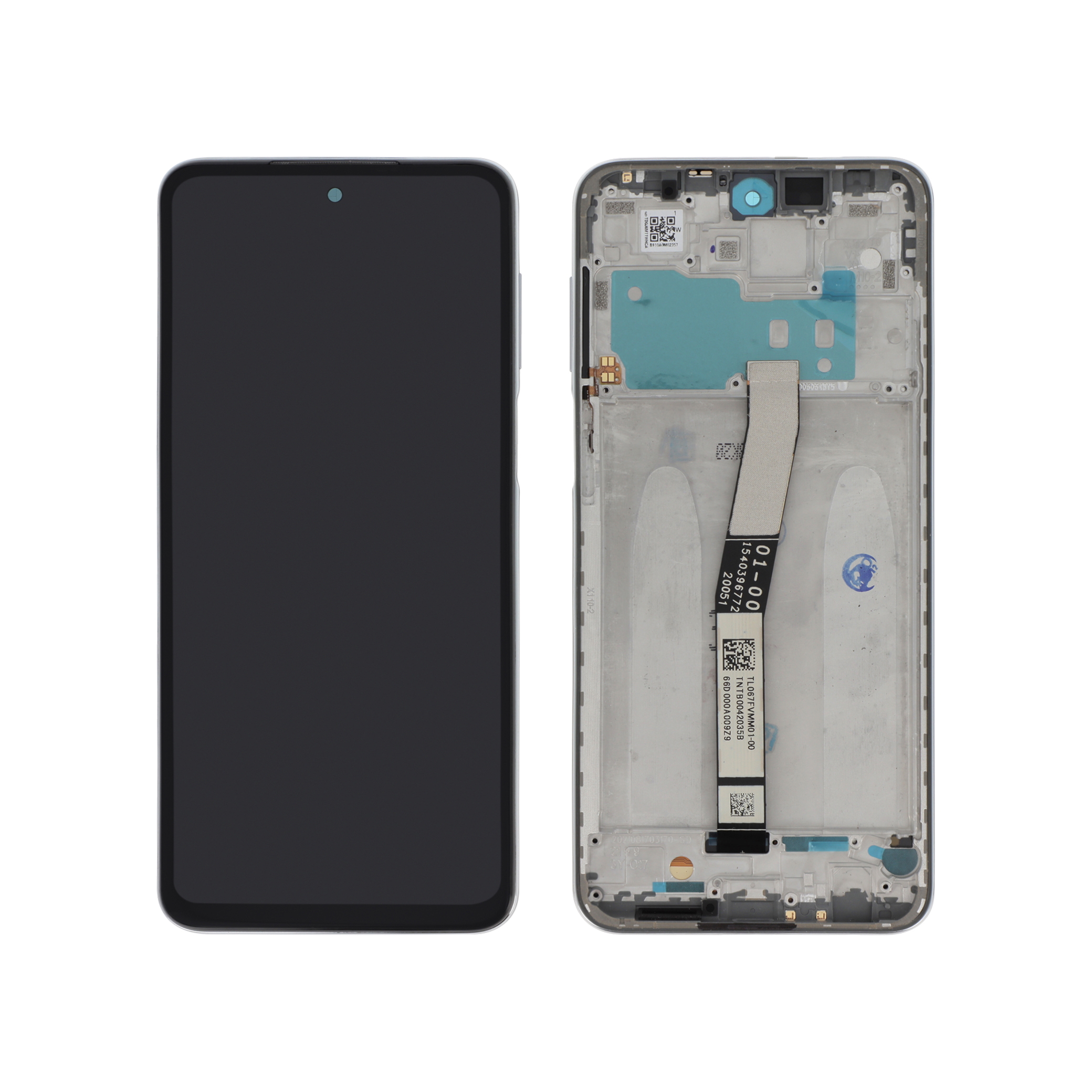 Display complet Xiaomi Redmi Note 9S Alb Compatibil